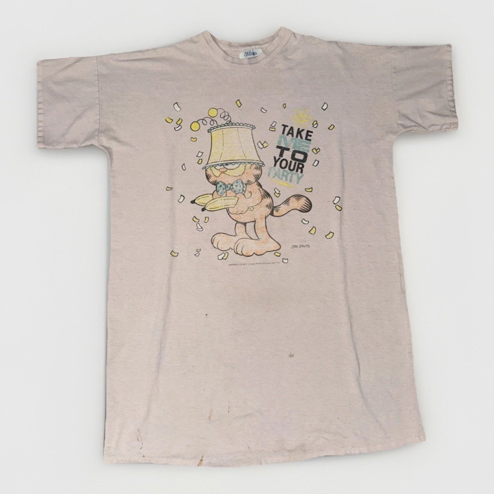 Vintage 1978 Garfield cartoon Jim Davis 70’s Party Shirt 22x30 Size US XXL / EU 58 / 5 - 2 Thumbnail