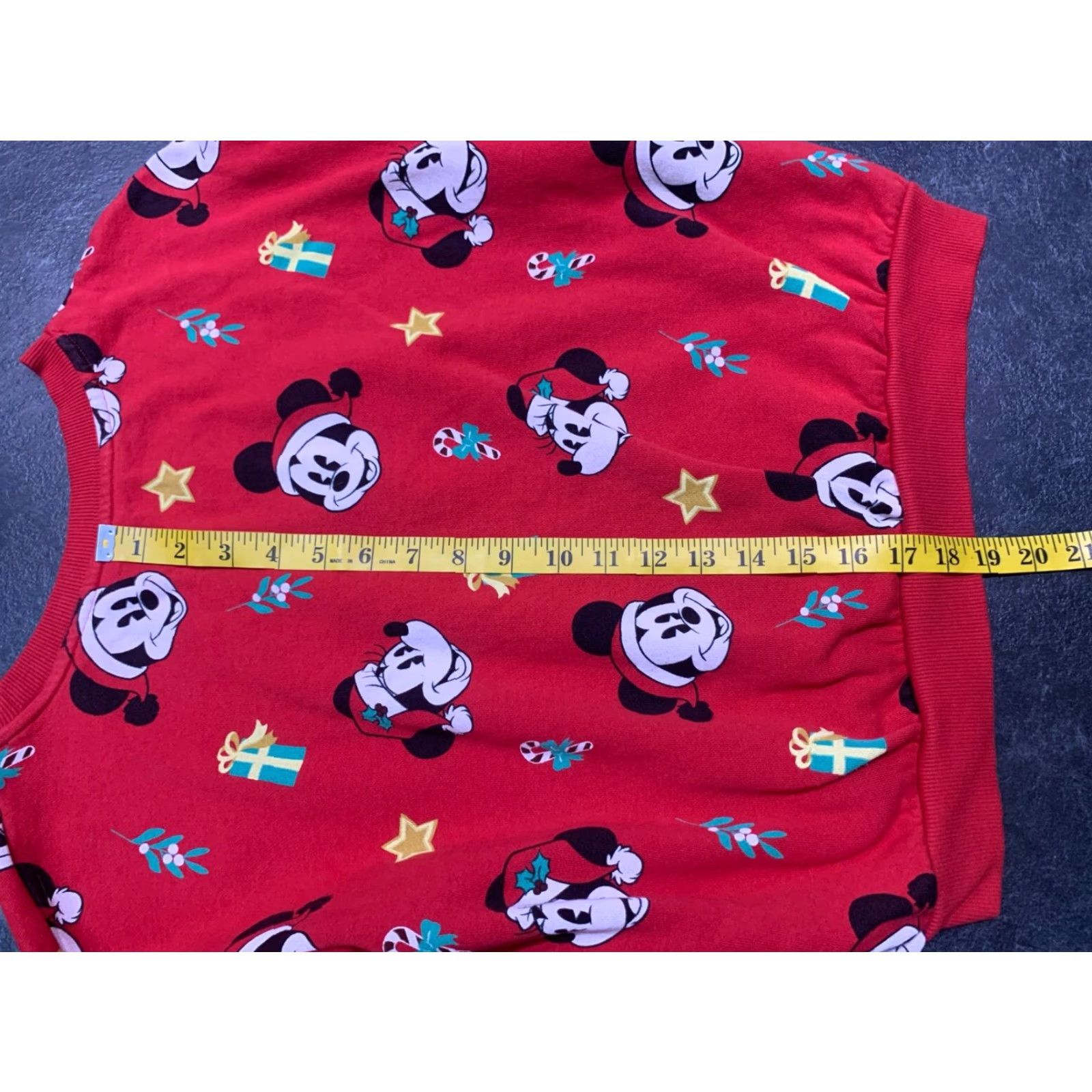 Disney VINTAGE Disney Women's XL Mickey & Minnie Mouse Christmas Pajama Set Fleece Red Holiday Size ONE SIZE - 6 Thumbnail