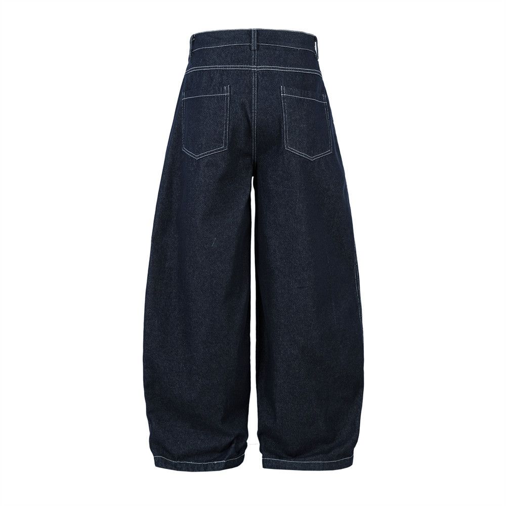 Japanese Brand × Jean Men's hip-hop trendy pleated loose wide-leg scimitar jeans Size US 32 / EU 48 - 2 Thumbnail