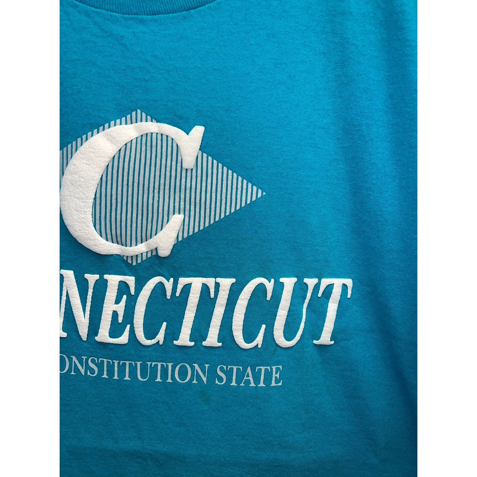 Delta Vintage Connecticut Shirt The Constitution State Teal 90s XL Size US XL / EU 56 / 4 - 4 Thumbnail