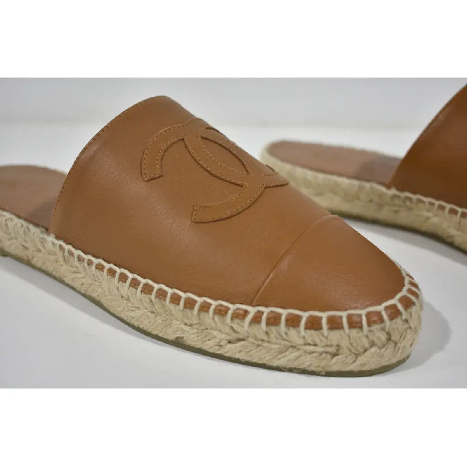 Chanel 20A CC Logo Double Sole Backless Espadrille Ballet Flat 35 Size US 5 / IT 35 - 3 Thumbnail