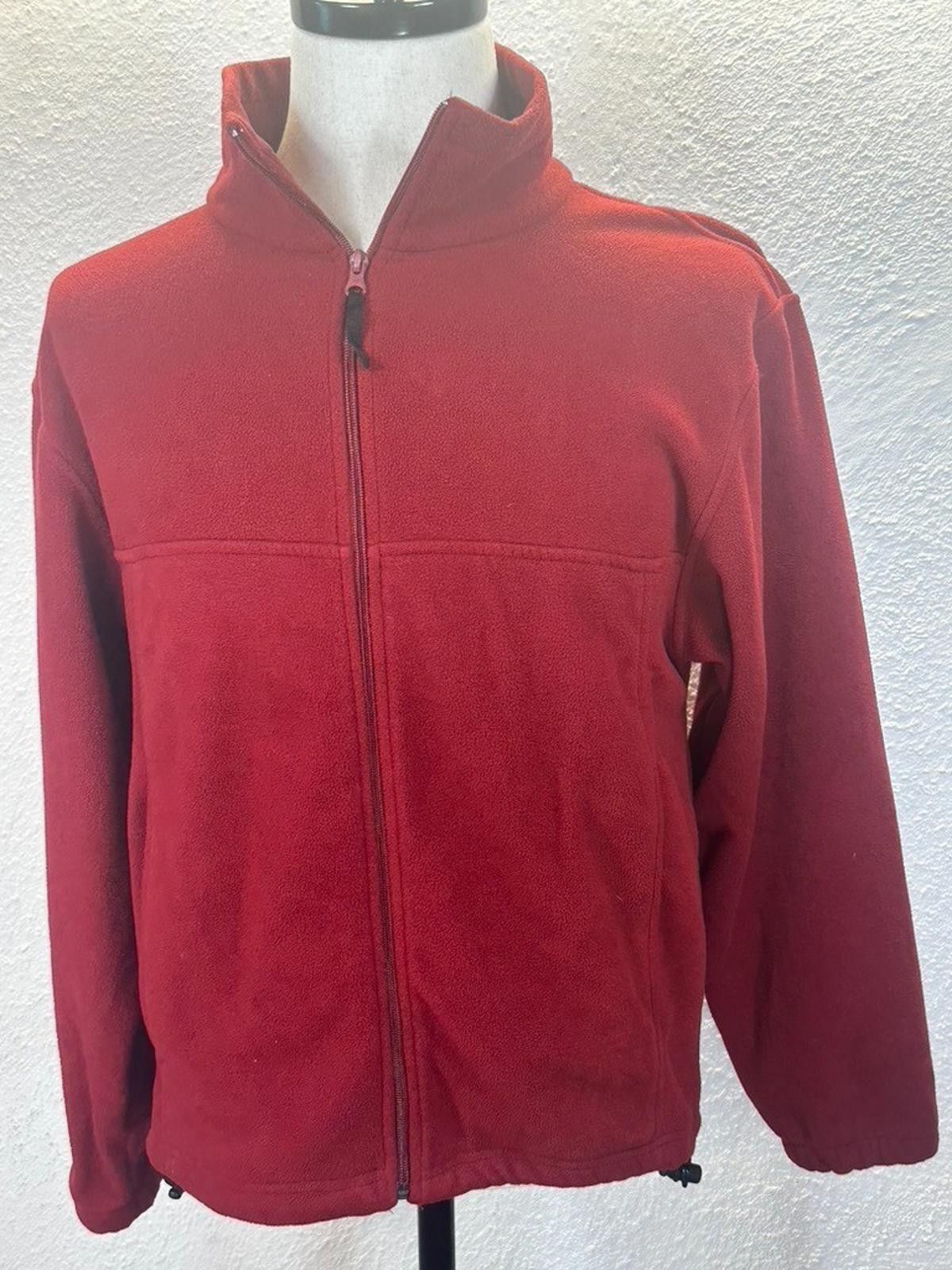 Bass Pro Shops Bass Pro Shops Men's Small Red Full Zip Fleece Jacket Size US S / EU 44-46 / 1 - 1 Thumbnail