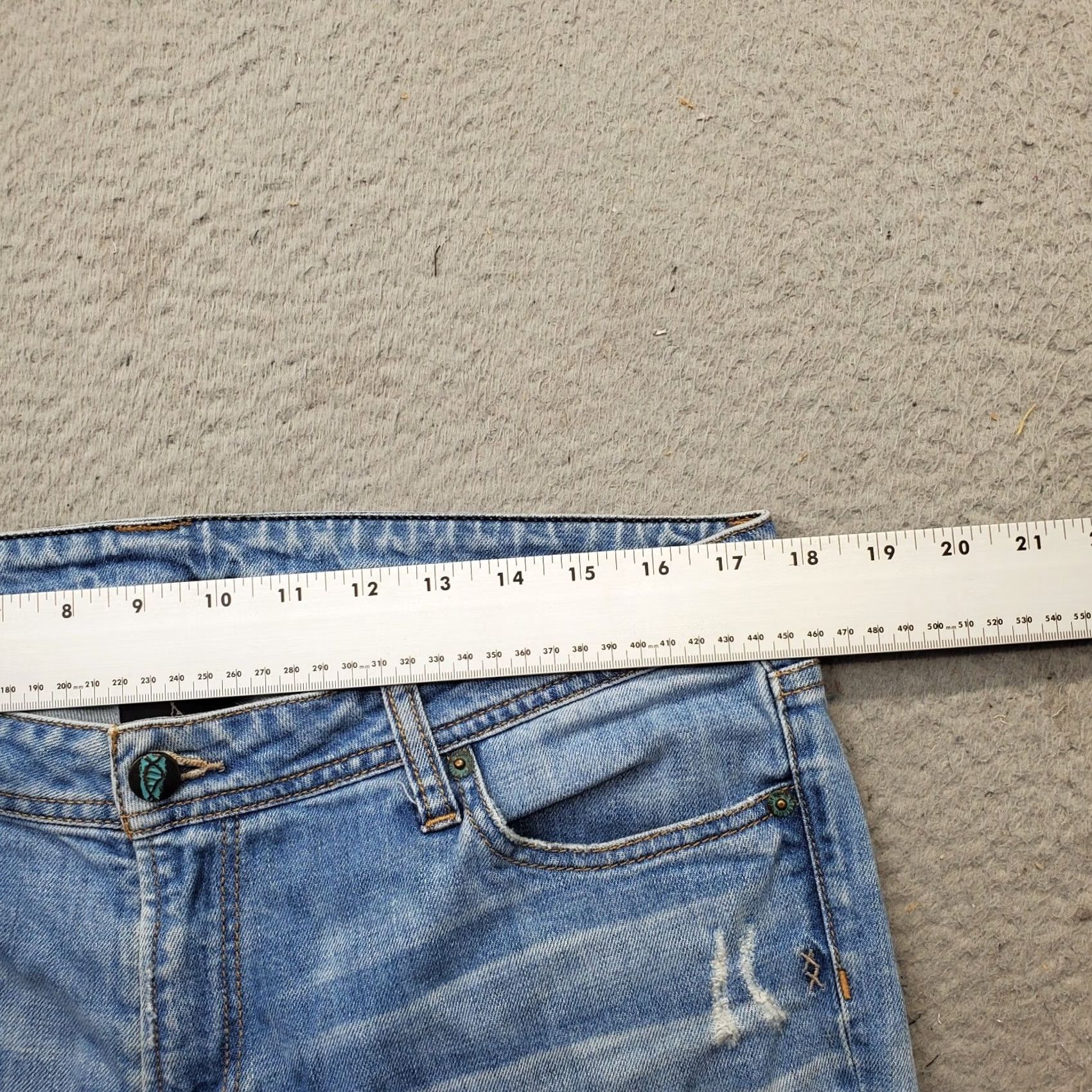 Vintage Genetic Denim Jeans Womens 31 Blue Distressed 5-Pocket Design Straight Leg Denim Pants Size 24" / US 00 / IT 34 - 5 Thumbnail
