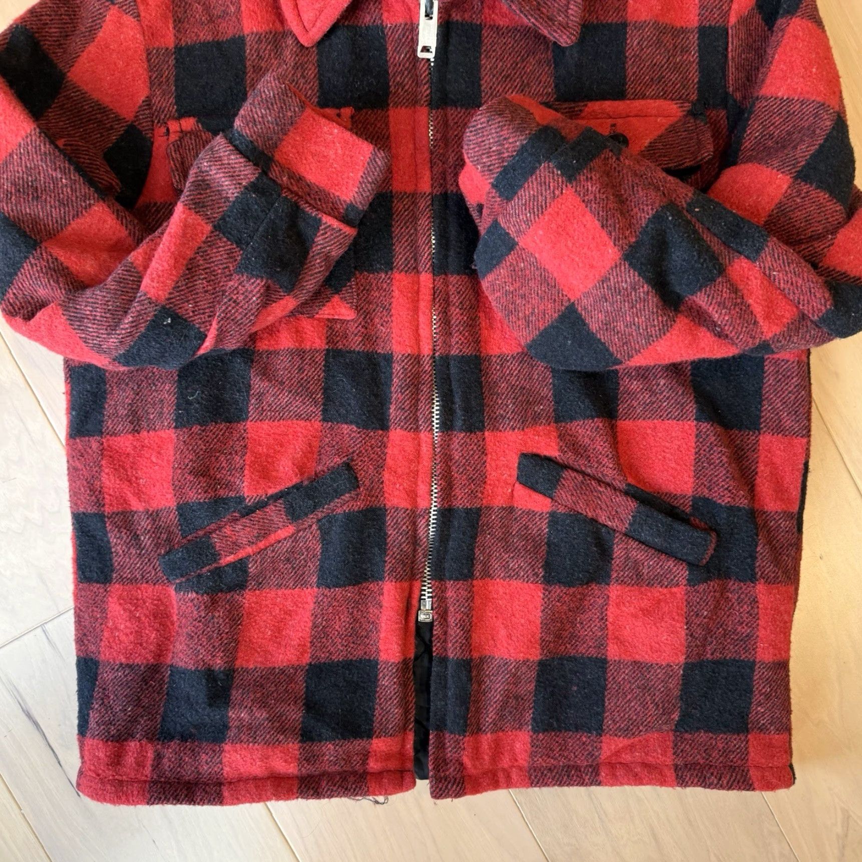 Vintage VINTAGE Weatherguard Shane Jacket M Red 80s Buffalo Plaid Wool Overcoat PNW Size US M / EU 48-50 / 2 - 5 Thumbnail