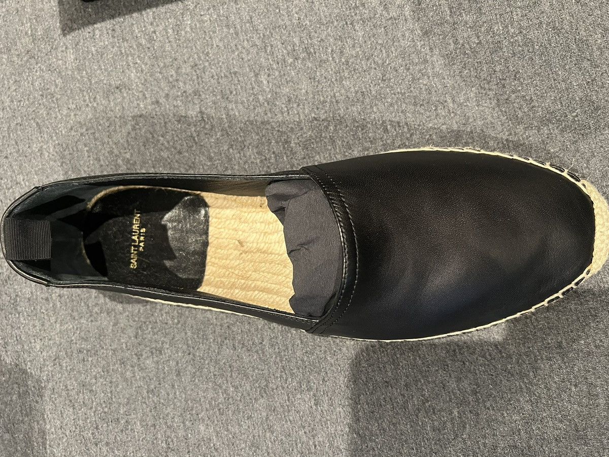 Saint Laurent Paris Black leather espadrilles Size US 10.5 / EU 43-44 - 4 Thumbnail