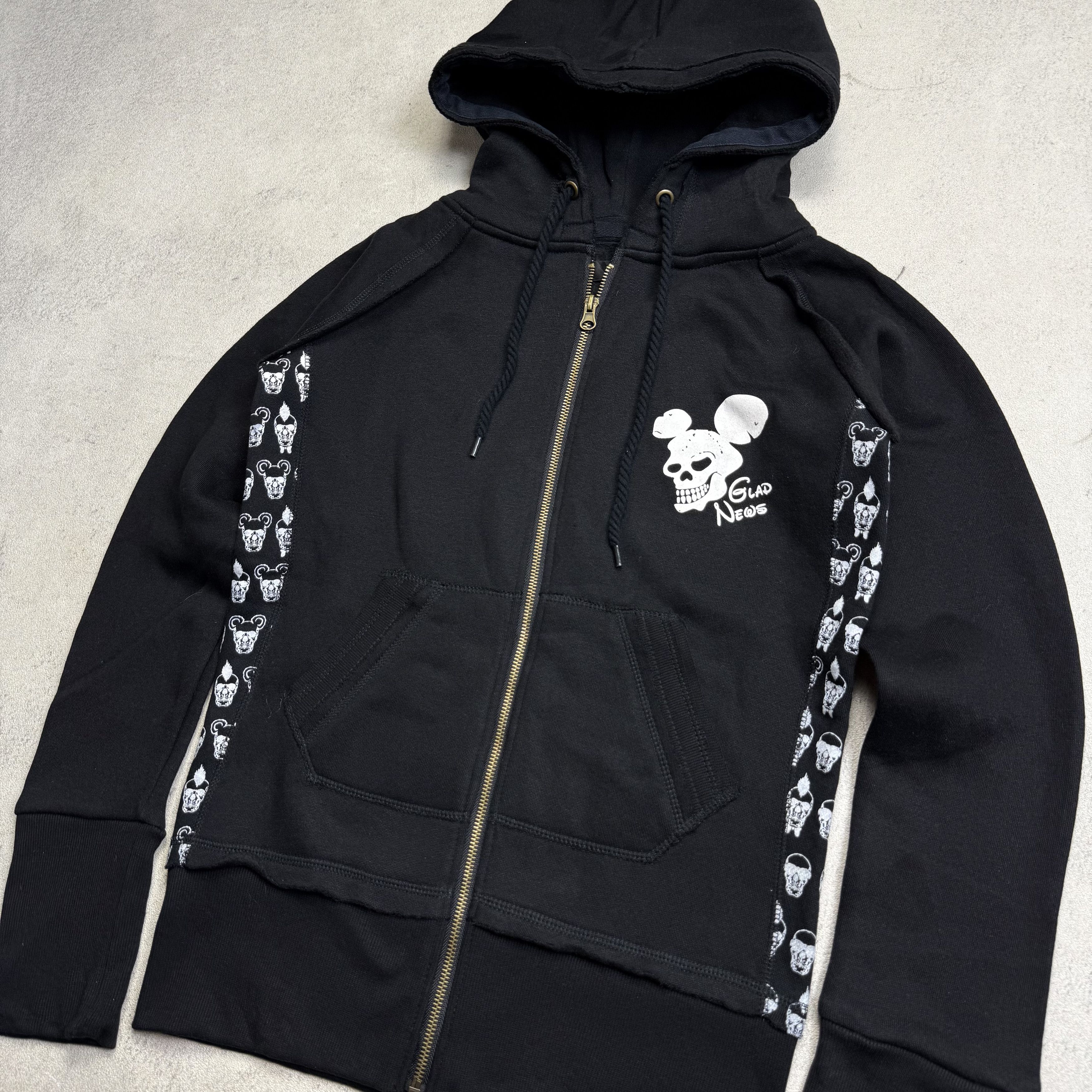 Japanese Brand Glad News Skulls Zip Up Hoodie Size US S / EU 44-46 / 1 - 3 Thumbnail
