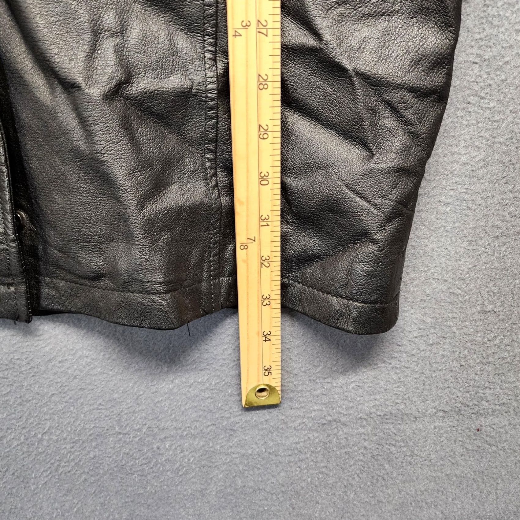 Vintage Phase 2 Leather Coat Mens Medium Black Zip Front Removable Faux Fur Liner Coat Size US M / EU 48-50 / 2 - 6 Thumbnail