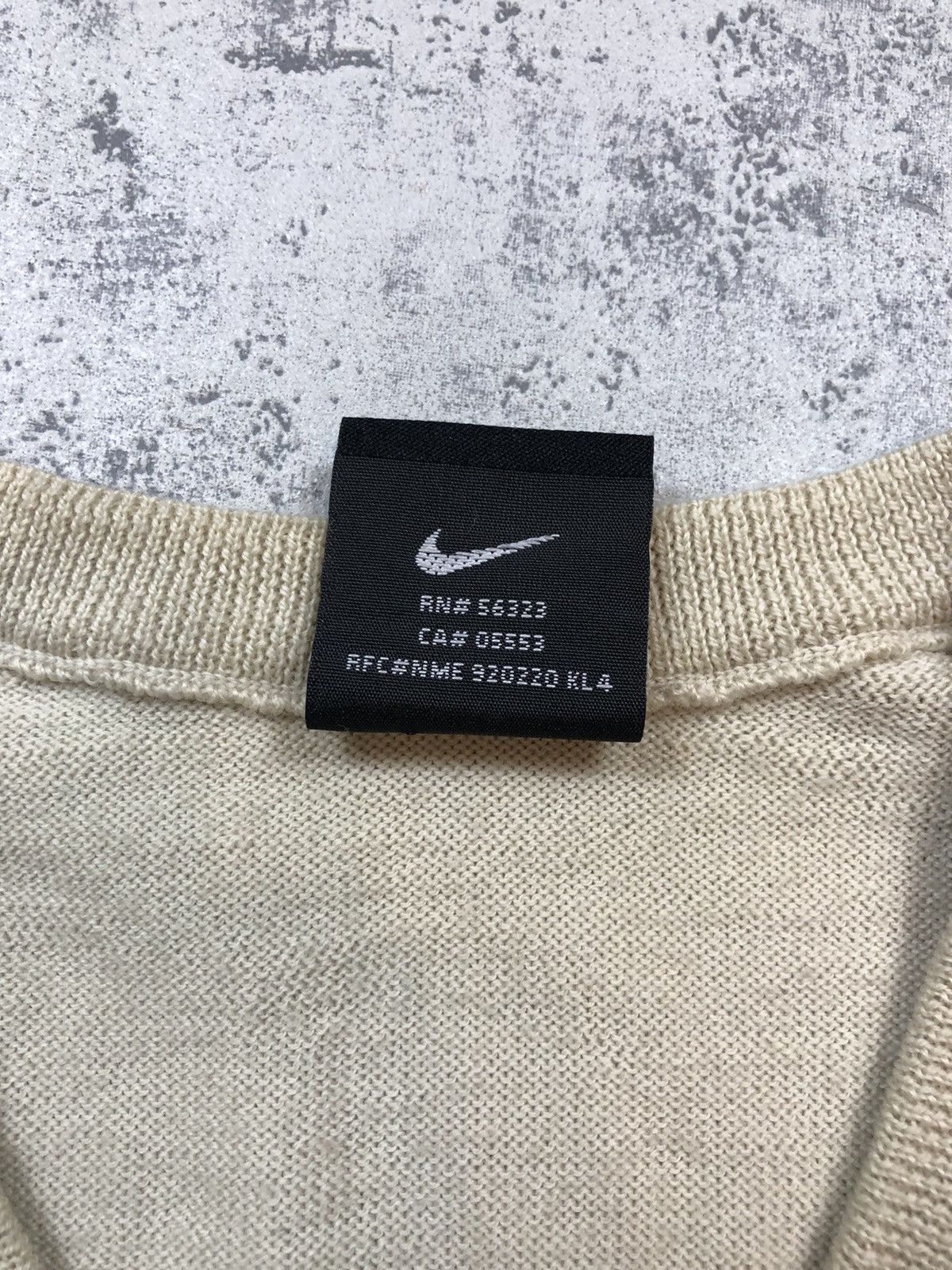 Nike × Vintage 90’s NIKE GOLF RETRO SWOOSH LOGO WOOL SWEATER RARE Size US L / EU 52-54 / 3 - 4 Thumbnail