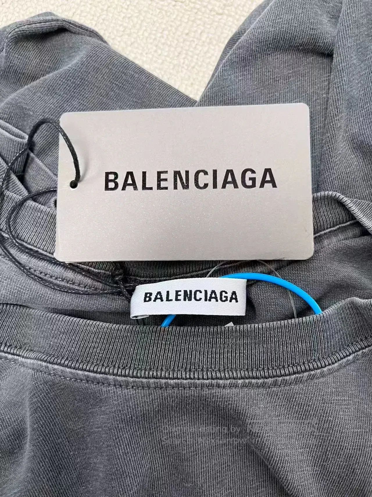 Balenciaga Balenciaga Logo Print Gray Short Sleeve T. Size L / US 10 / IT 46 - 4 Thumbnail