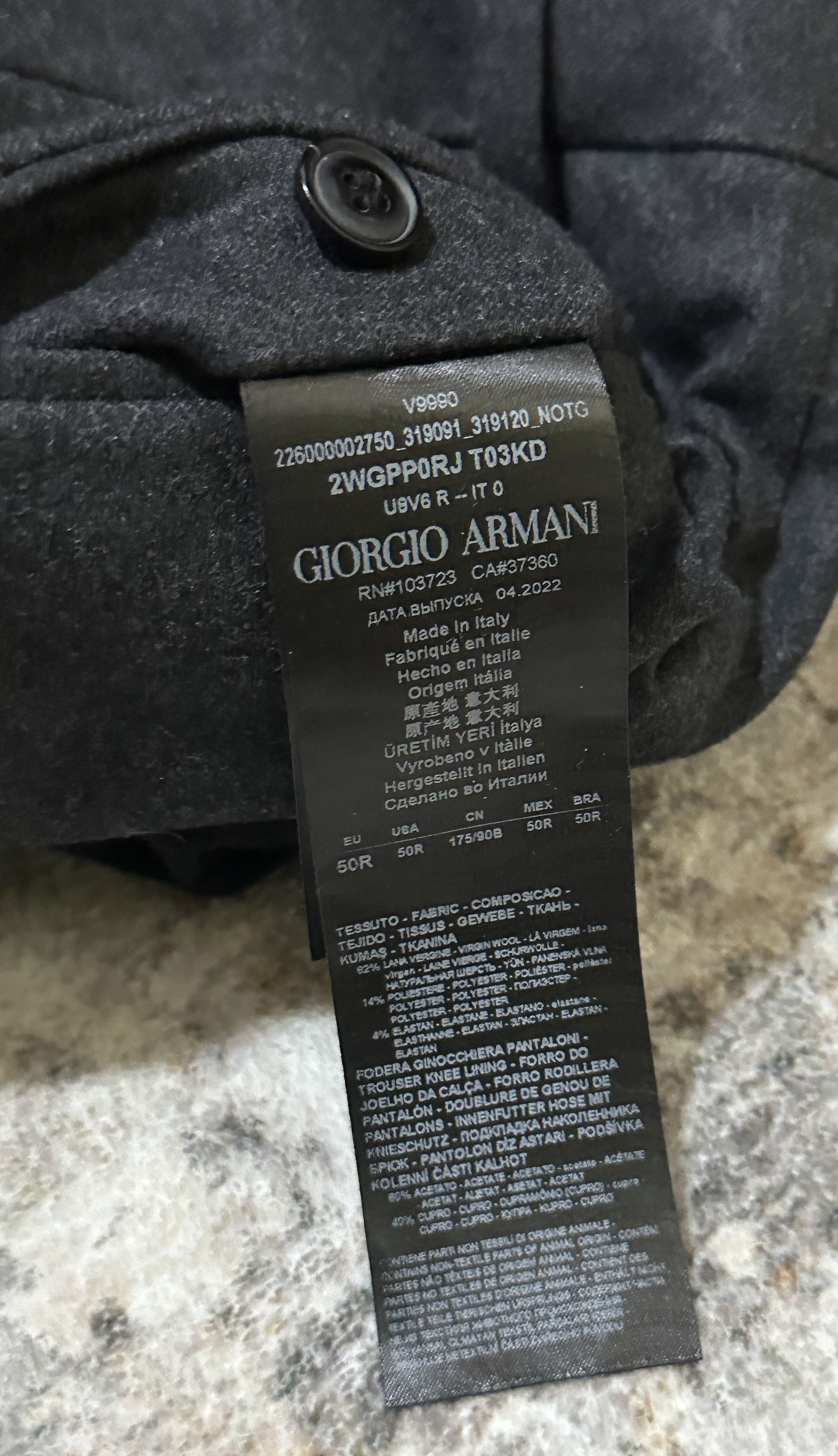 Giorgio Armani Grey wool trousers Size US 34 / EU 50 - 4 Thumbnail