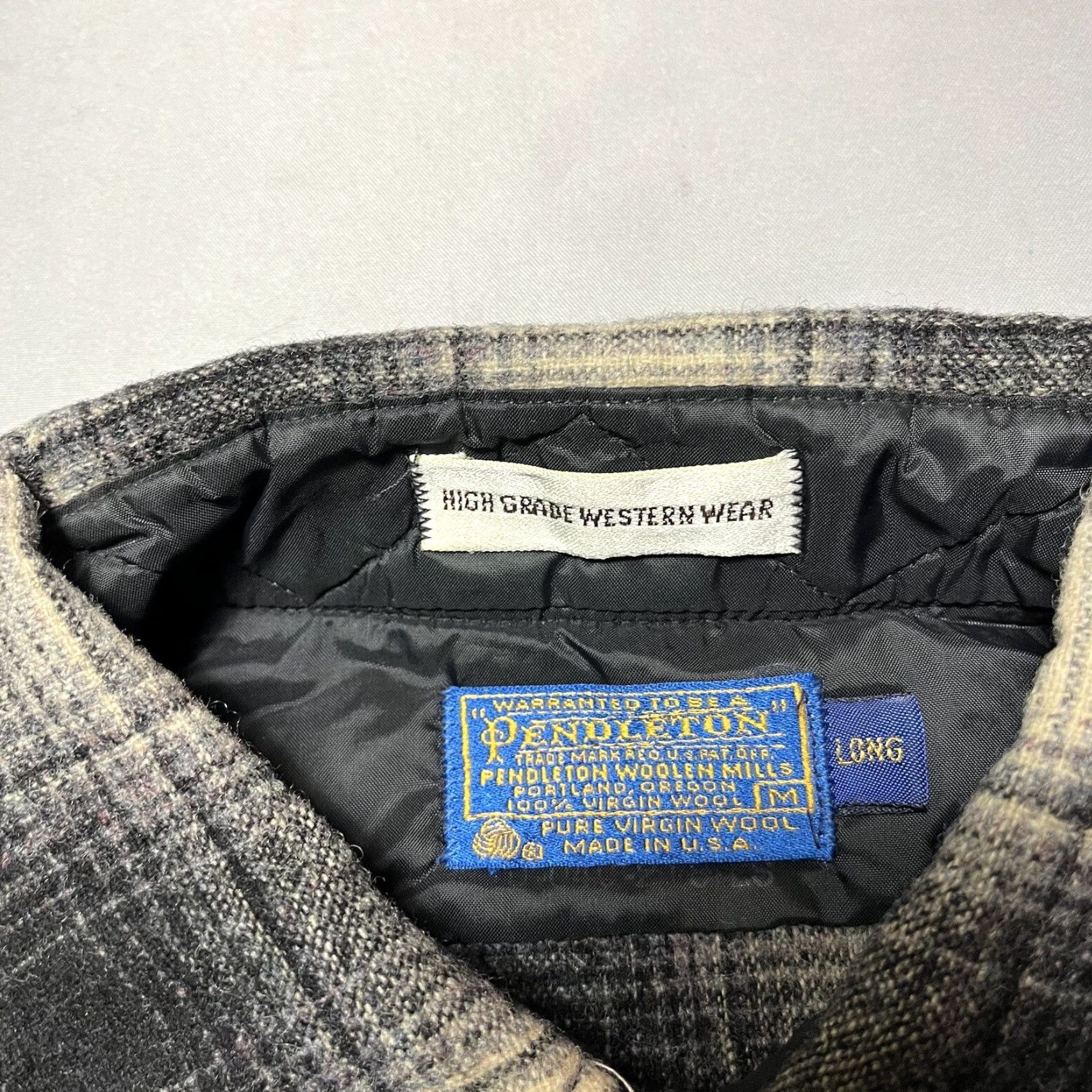 Pendleton VINTAGE Pendleton Western Pearl Snap Plaid Wool Shirt Medium Long Men Size US M / EU 48-50 / 2 - 2 Thumbnail