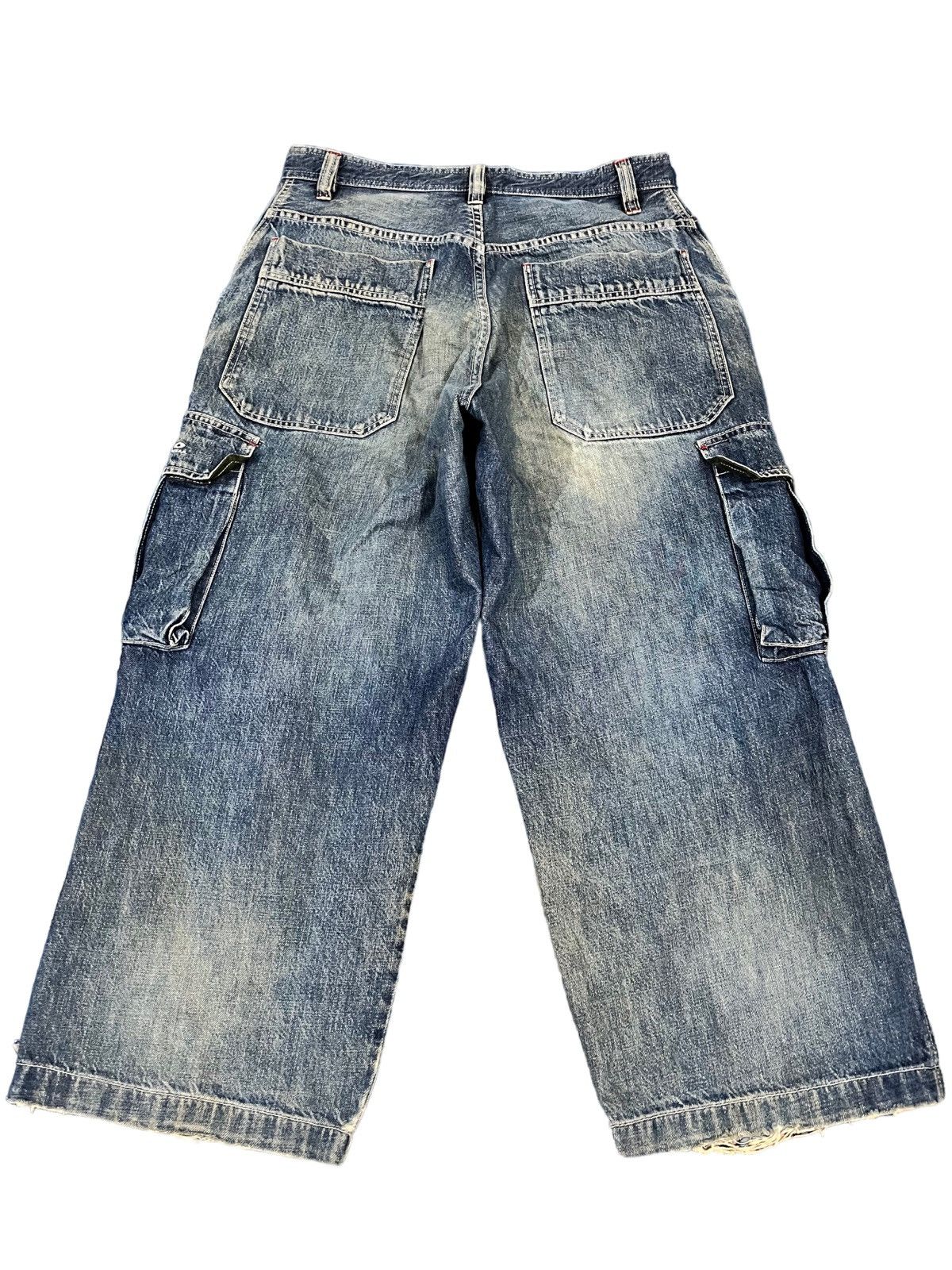 JNCO Vintage Piko Mudwash Baggy Cargo Jnco Style Denim Size US 33 - 4 Thumbnail