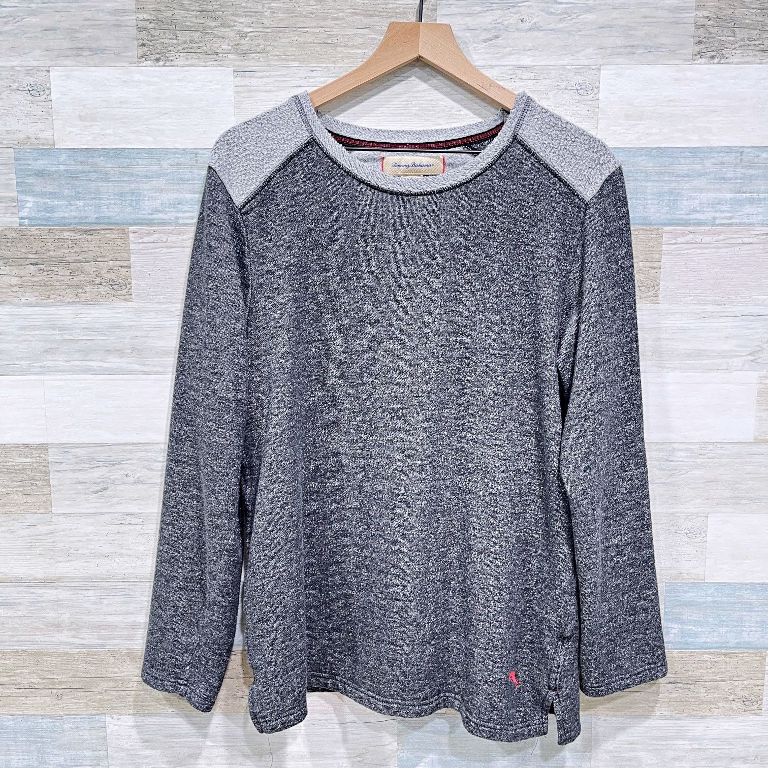Tommy Bahama Tommy Bahama French Terry Pullover Sweater Gray Cotton Men M Size US M / EU 48-50 / 2 - 1 Thumbnail