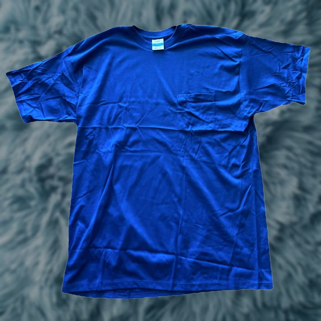 Sears VINTAGE Fieldmaster T-Shirt Blue XL USA Pocket Tee 70s Made In USA Deadstock Shirts Mens Size US XL / EU 56 / 4 - 1 Thumbnail
