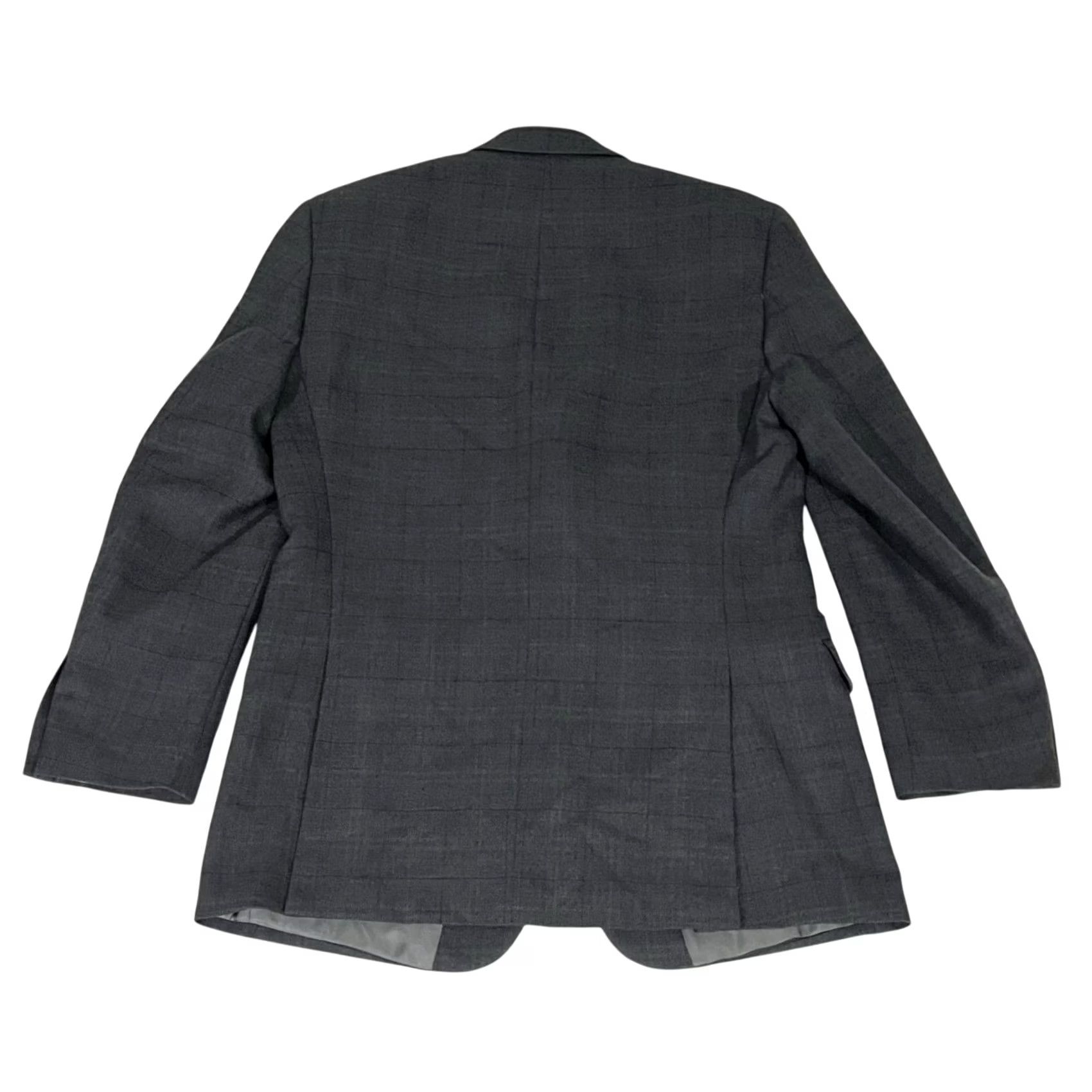 Calvin Klein Calvin Klein Wool Sport Coat Blazer Size 40L Mens Gray Plaid Windowpane Jacket Blazer Wool Sport Coat Mens 40L Gray Windowpane Plaid Calvin Klein Size 40R - 5 Thumbnail
