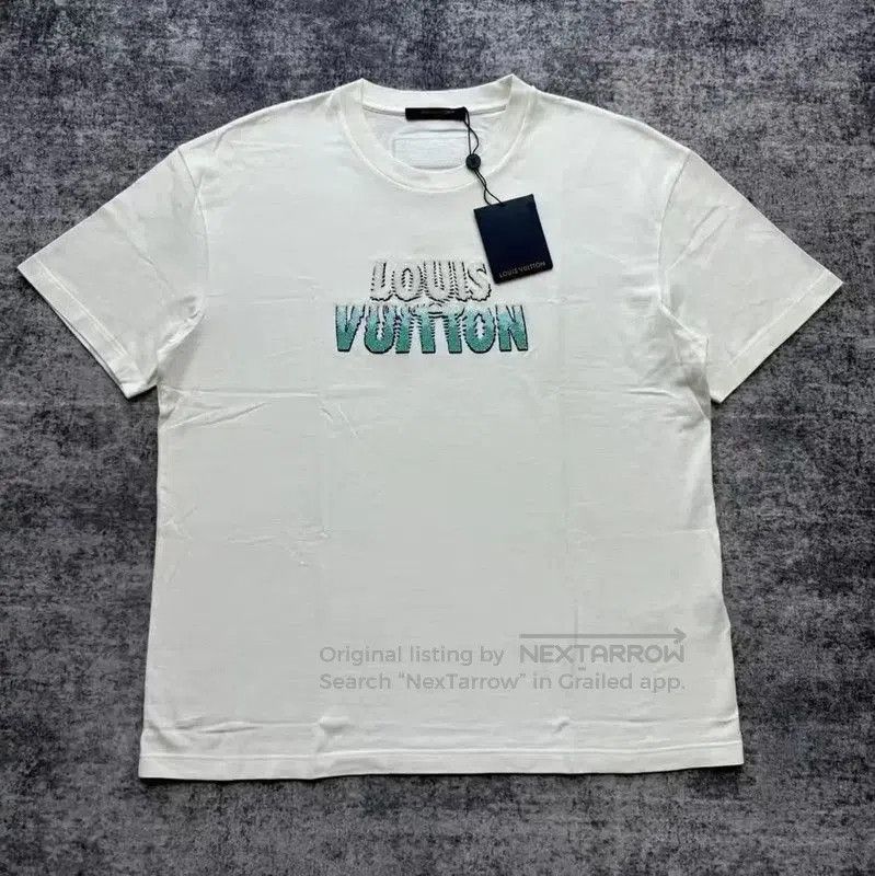 Louis Vuitton Louis Vuitton White Cotton T. Size L / US 10 / IT 46 - 1 Thumbnail