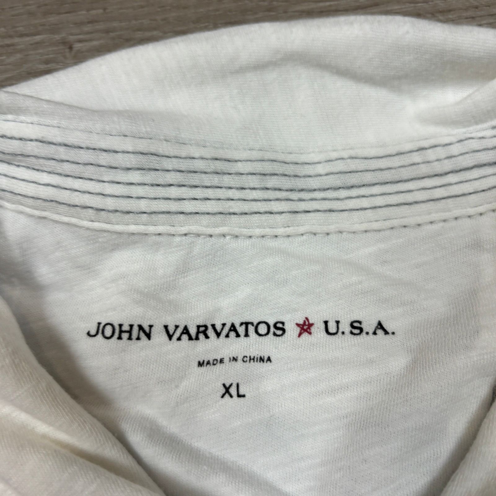 John Varvatos John Varvatos Star USA Victor Slub Polo Men's XL Minimalist Size US XL / EU 56 / 4 - 4 Thumbnail