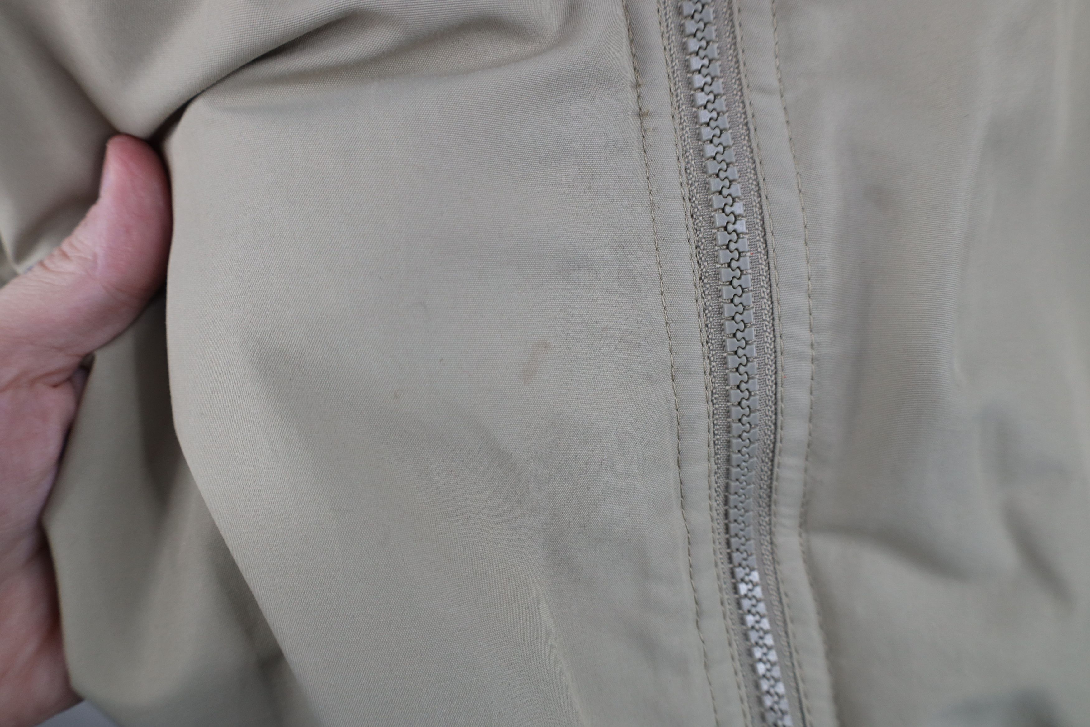 Vintage Vintage 90s Streetwear Blank Full Zip Bomber Jacket Beige Size US XXL / EU 58 / 5 - 5 Thumbnail