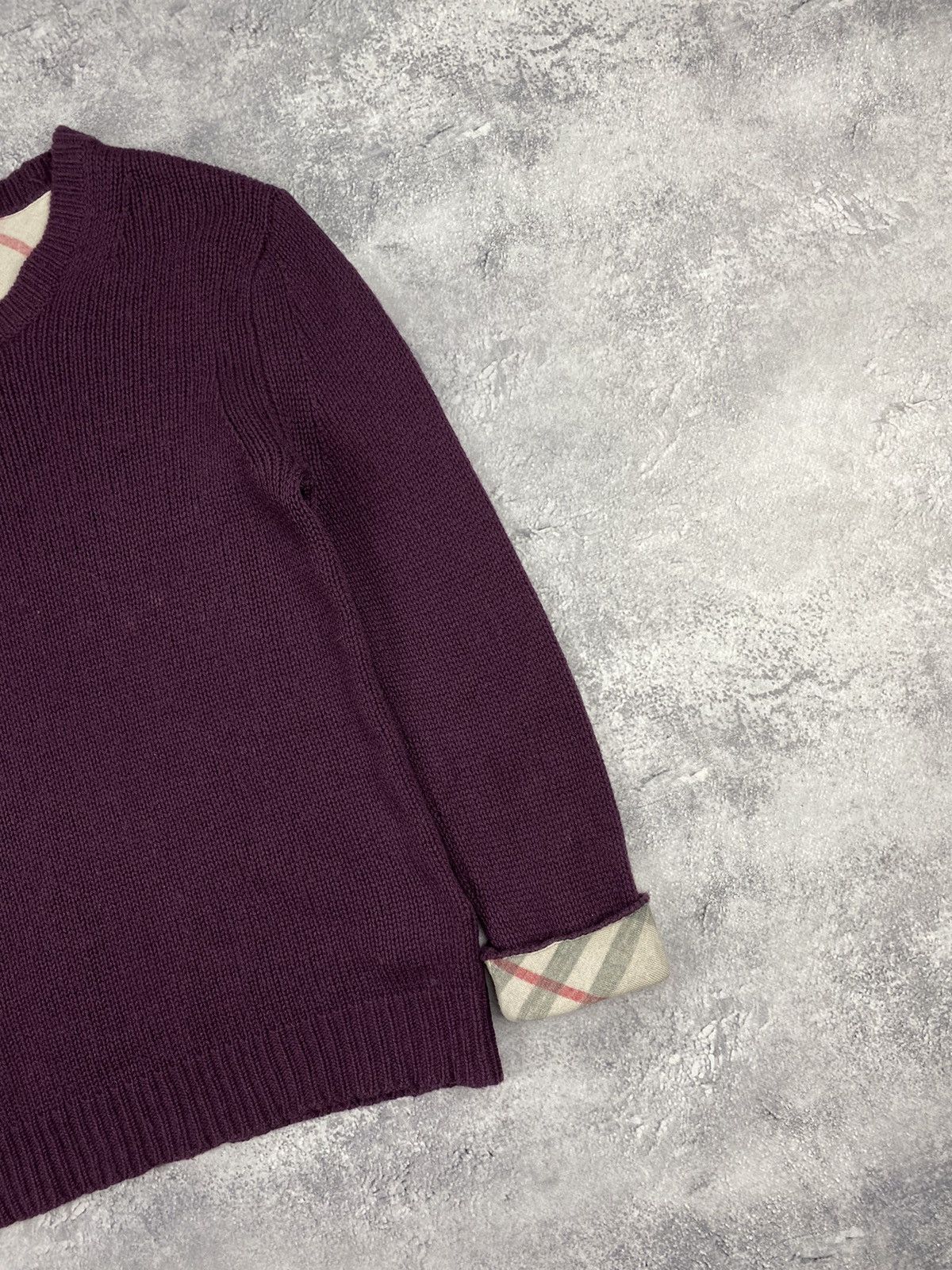 Burberry Vintage Burberry Brit Cashmere Wool Nova Check Sweater Size L / US 10 / IT 46 - 4 Thumbnail