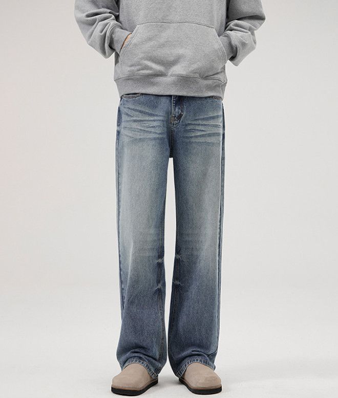 Japanese Brand Retro high-street American cleanfit loose straight leg jeans Size US 32 / EU 48 - 1 Thumbnail