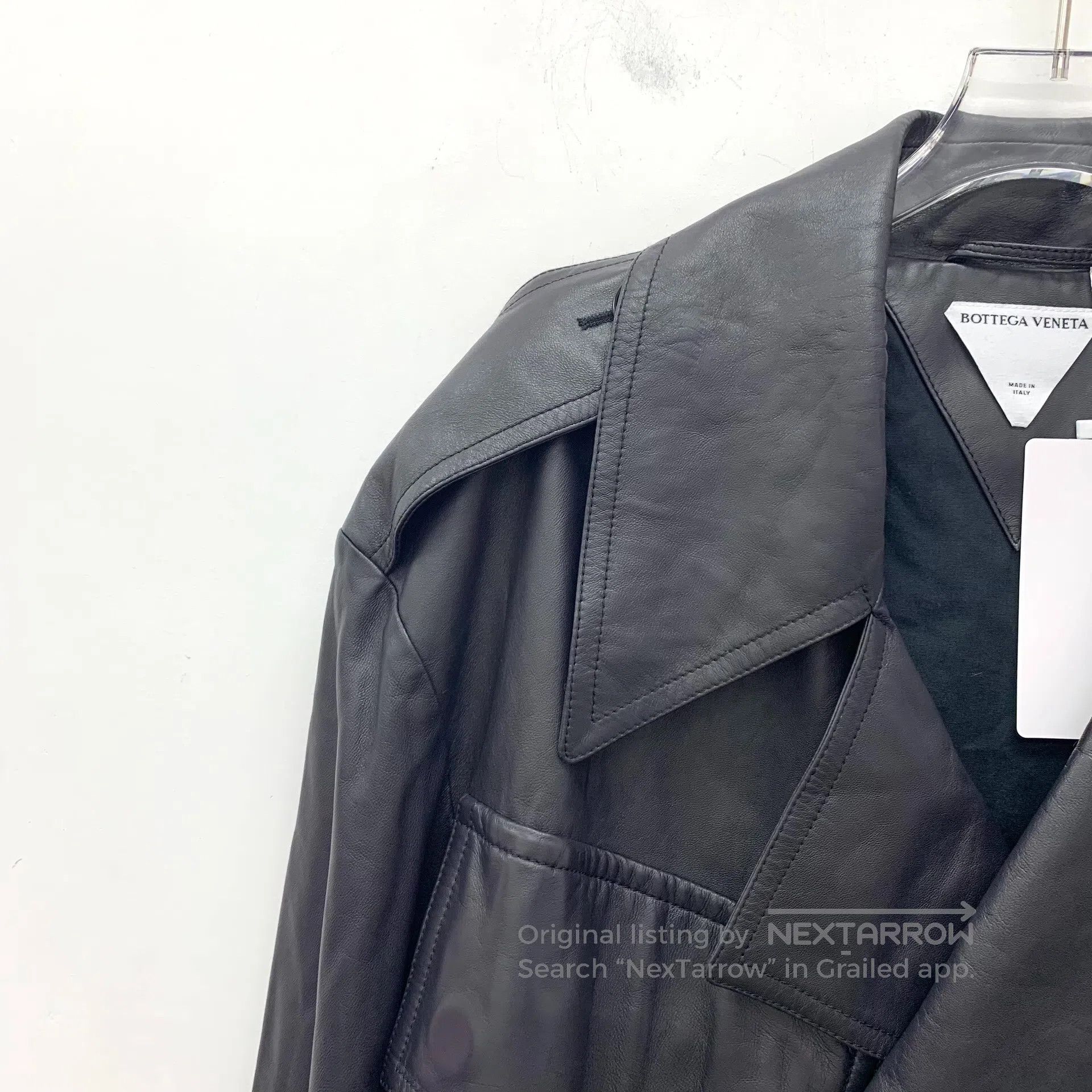 Bottega Veneta Bottega Veneta Black Lamb Leather Collar Long-Sleeve Leath Size US S / EU 44-46 / 1 - 3 Thumbnail