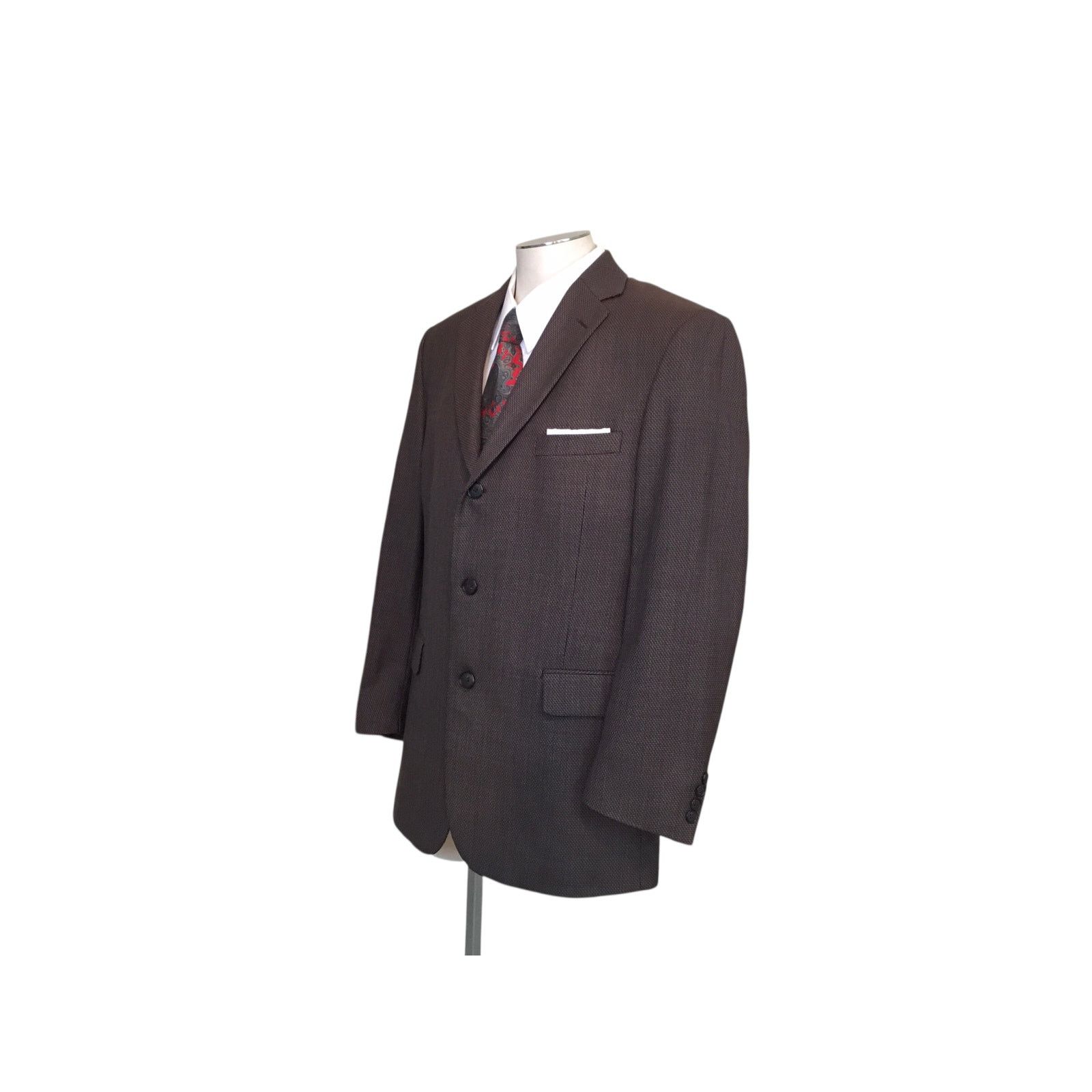 Kenneth Cole Kenneth Cole Reaction Sport Coat 42R Brown Tweed Blazer Size US L / EU 52-54 / 3 - 3 Thumbnail