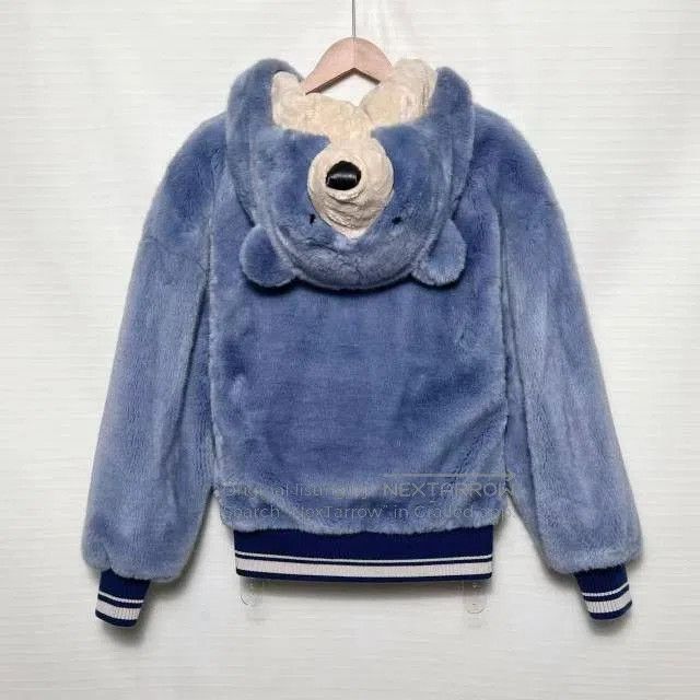 Dolce & Gabbana Dolce & Gabbana Blue Bear Eco Fur Coat. Size US S / EU 44-46 / 1 - 2 Thumbnail