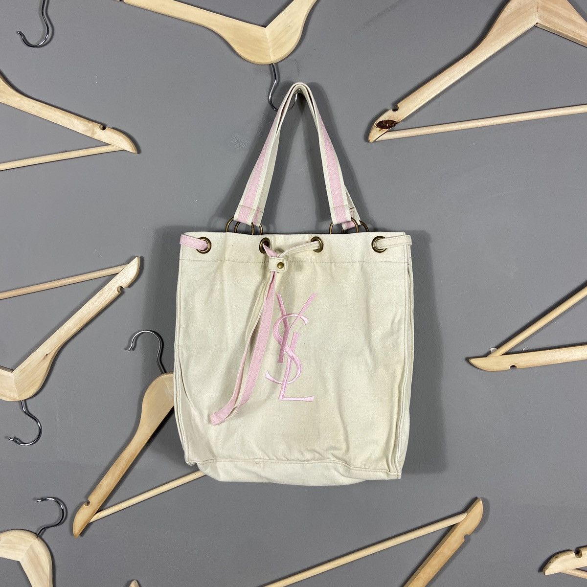 Designer × Yves Saint Laurent YSL YvesSaintLaurent Parfums Tote Canvas Bag Size ONE SIZE - 1 Thumbnail