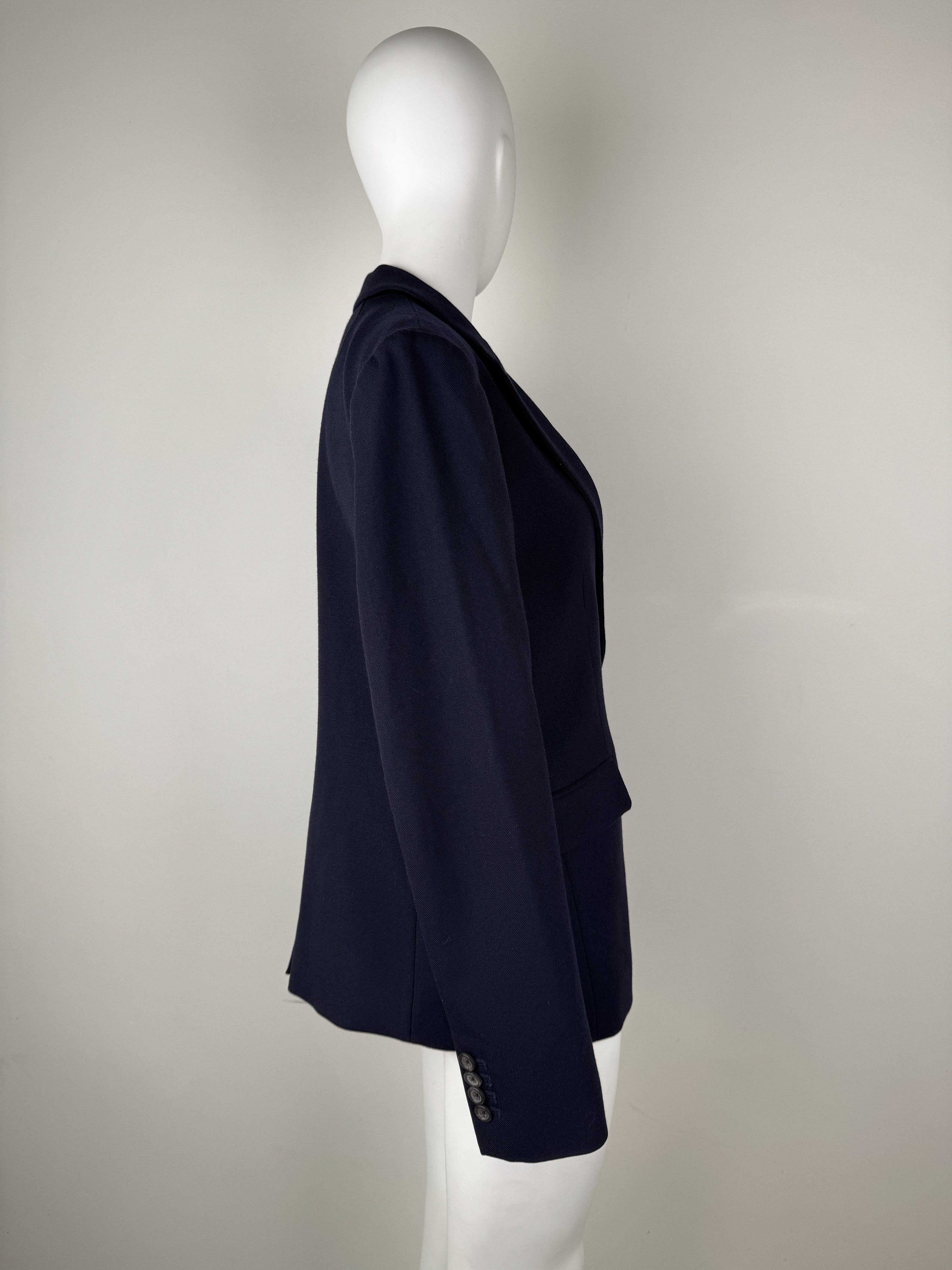 J.Crew J.Crew Blazer Tailored Office Jacket Wool Flannel Navy Blue Size M / US 6-8 / IT 42-44 - 3 Thumbnail