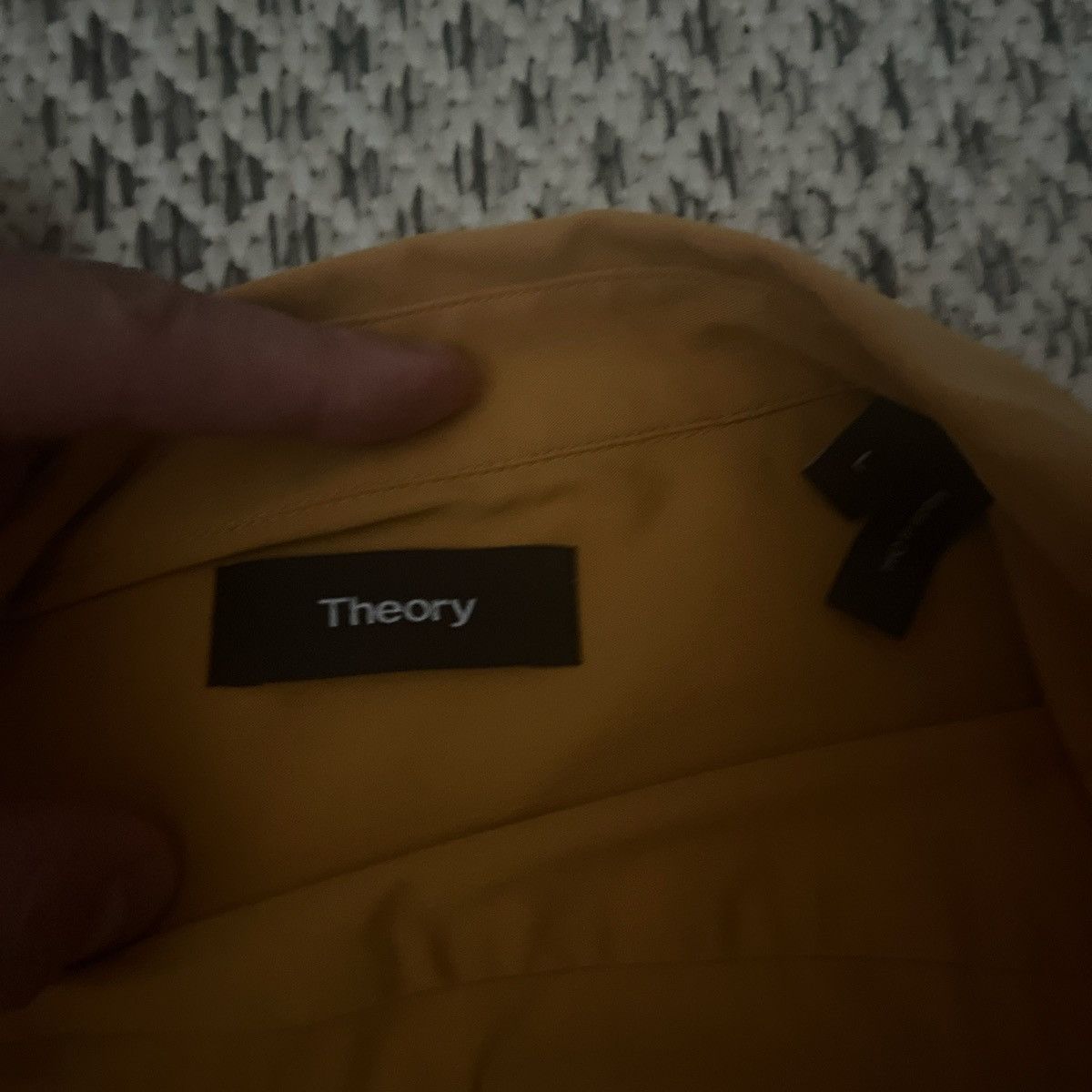 Theory Theory orange linen relaxed shortsleeve button up Size US L / EU 52-54 / 3 - 2 Thumbnail