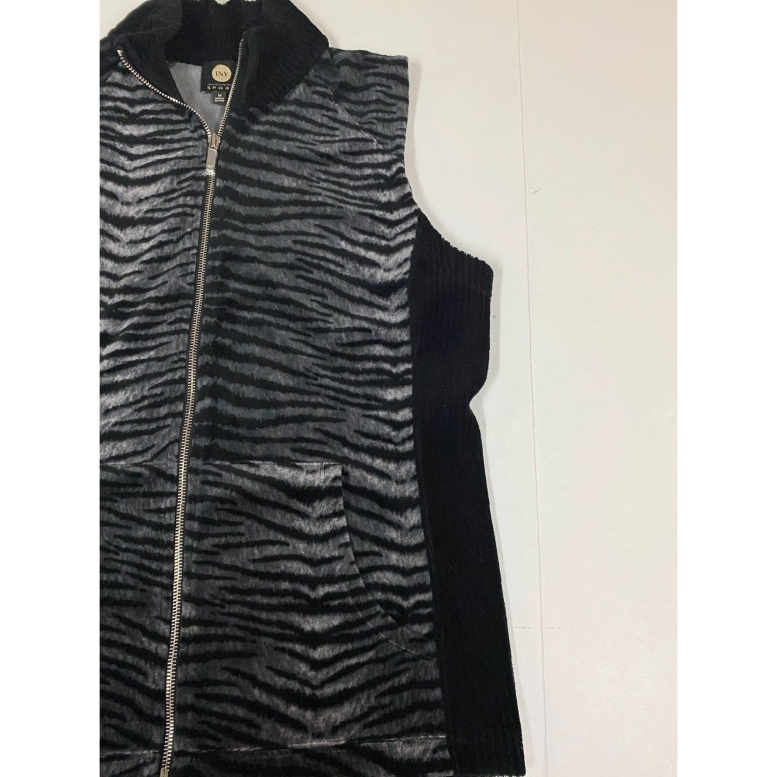 Jones New York Jones New York Womens Vest M Black Full Zip Sport Stretch Quilted Knit Sleeveless Jersey 2000s Womens Size M / US 6-8 / IT 42-44 - 2 Thumbnail