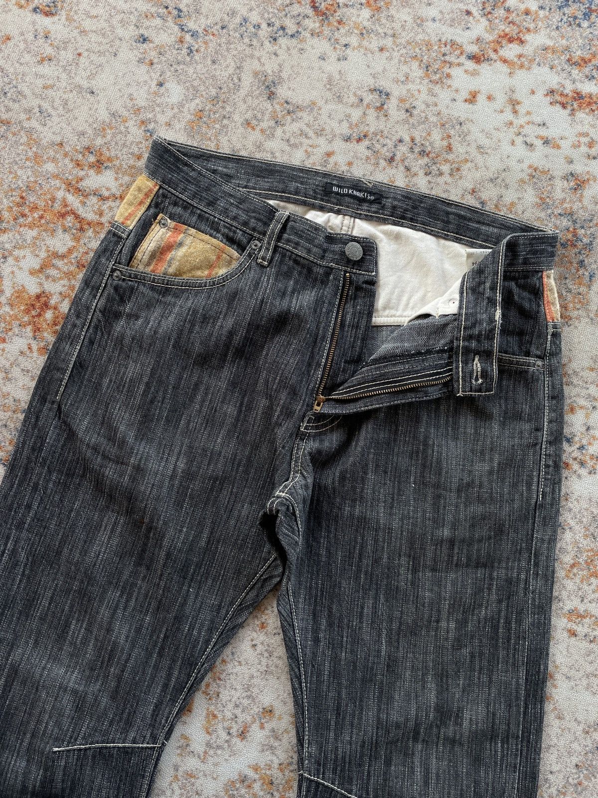 Japanese Brand WILD KHAKIS PATCHWORK JEANS Size US 33 - 6 Thumbnail