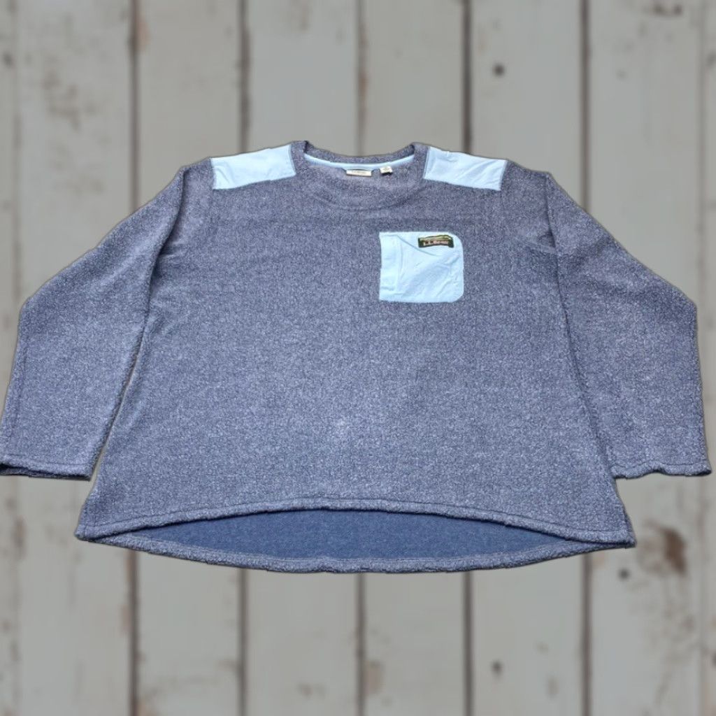 Vintage LL Bean Sweater Shirt 518497 Womens XL Tumbled Sherpa Crew Fleece Pullover Blue Size XL / US 12-14 / IT 48-50 - 1 Thumbnail