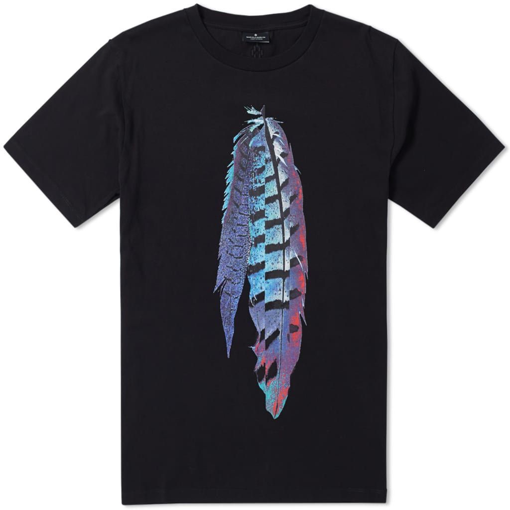 Designer × Marcelo Burlon Marcelo Burlon County of Milan Black Genek T-Shirt Size US S / EU 44-46 / 1 - 1 Thumbnail
