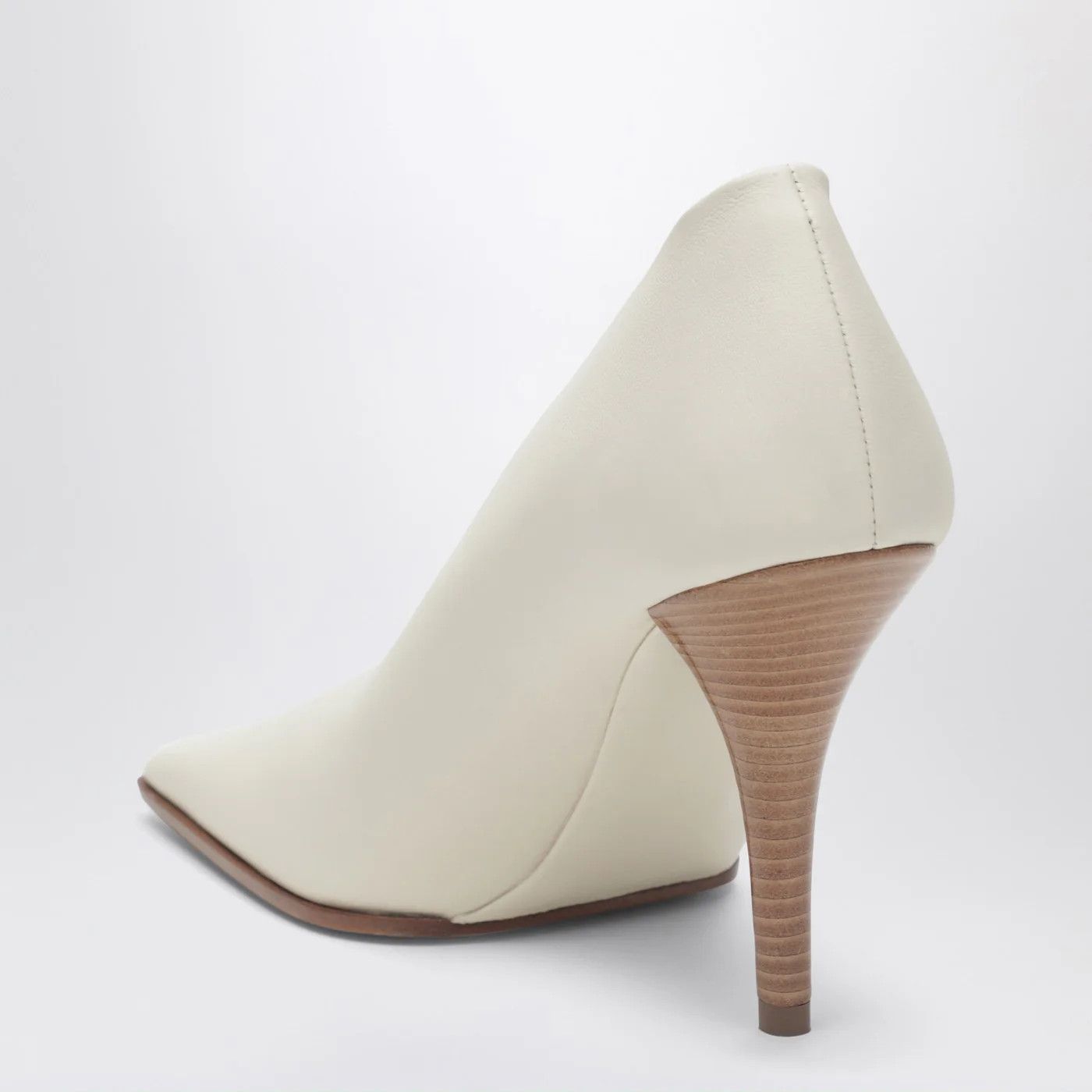 Alaia o1d2blof0426 Soft Square Pumps in Ivory Size US 7 / IT 37 - 4 Thumbnail