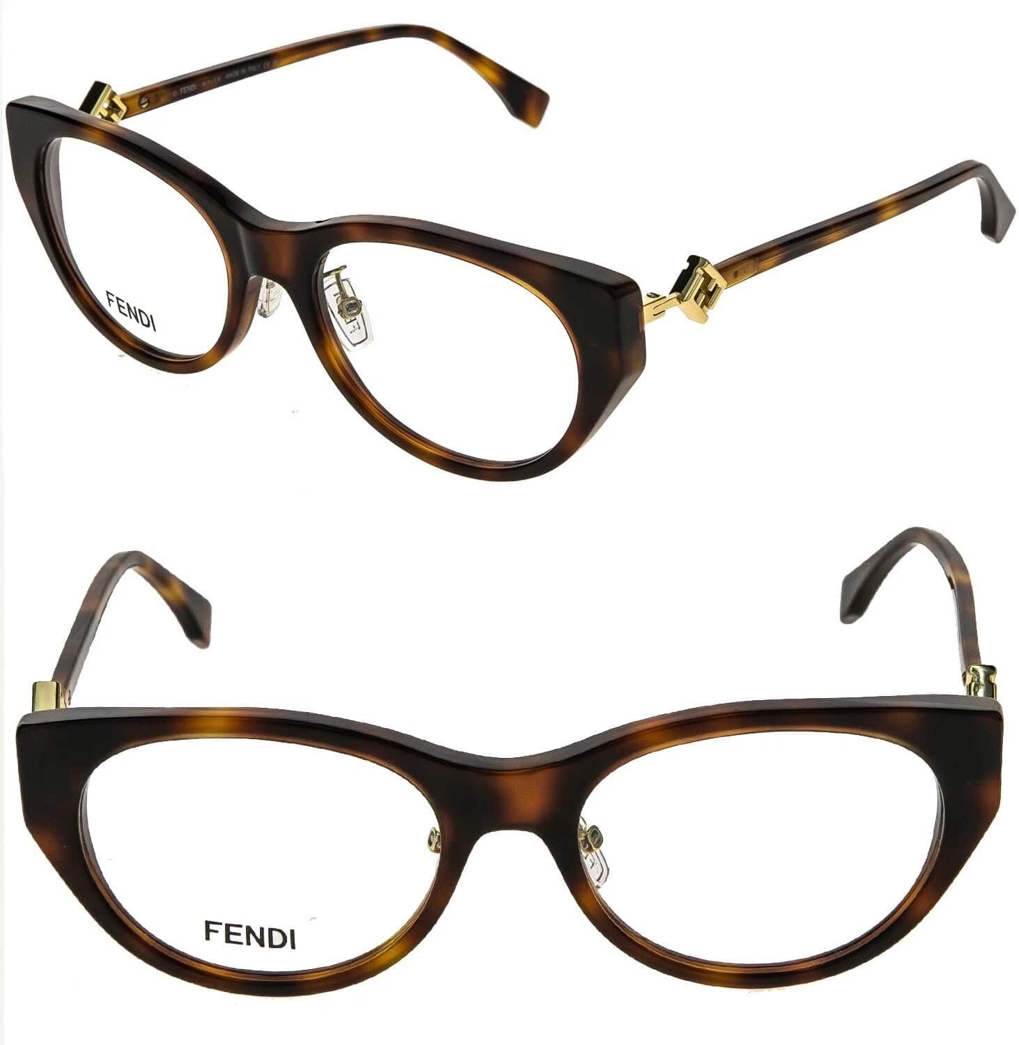 Fendi FENDI DIAMONDS LOGO 50099 052 Brown Eyeglasses FE50099F 053 Size ONE SIZE - 1 Thumbnail