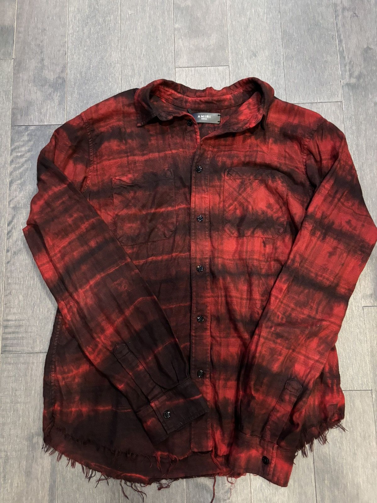 image of Amiri Button Up Red Medium, Men's (Size Small)