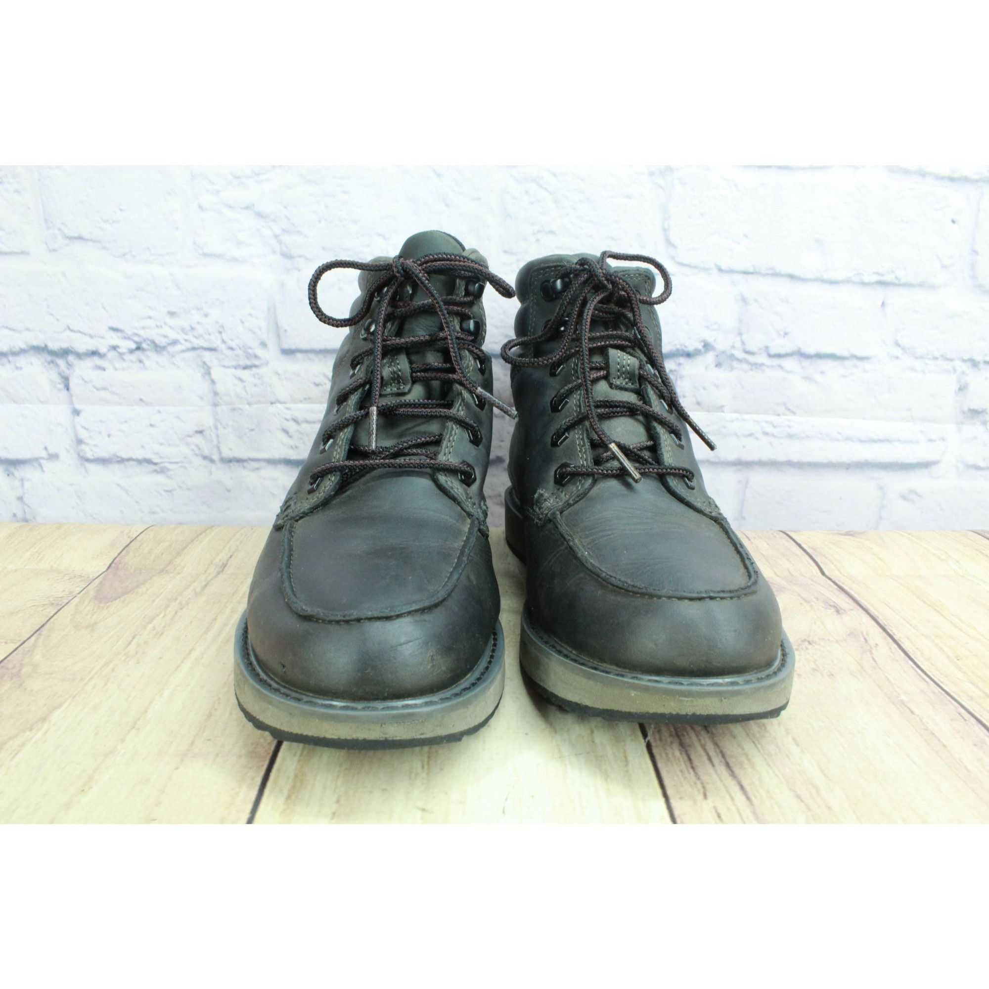 L.L. Bean LL Bean Black Stonington Moc Toe Work Boots Size US 7 / EU 40 - 4 Thumbnail