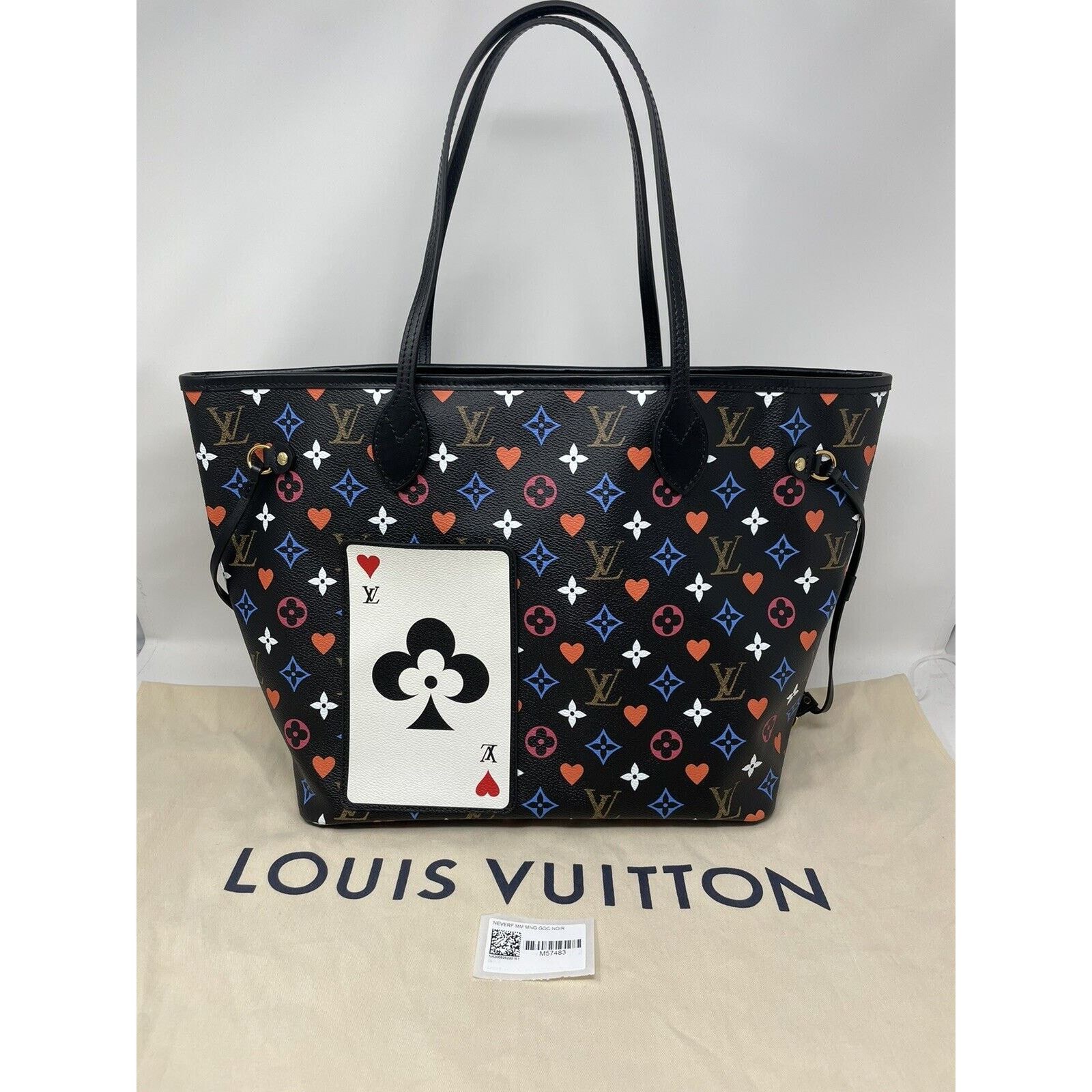 Louis Vuitton Louis Vuitton Neverfull Tote MM Black Canvas Size ONE SIZE - 1 Thumbnail
