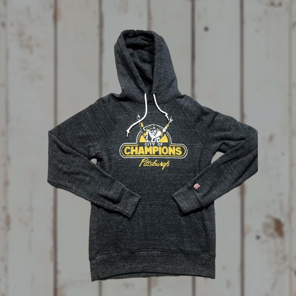 Champion Homage Pittsburgh Hoodie Mens Medium Pullover Gray Graphic Print City of Champions Football USA Size US M / EU 48-50 / 2 - 1 Thumbnail
