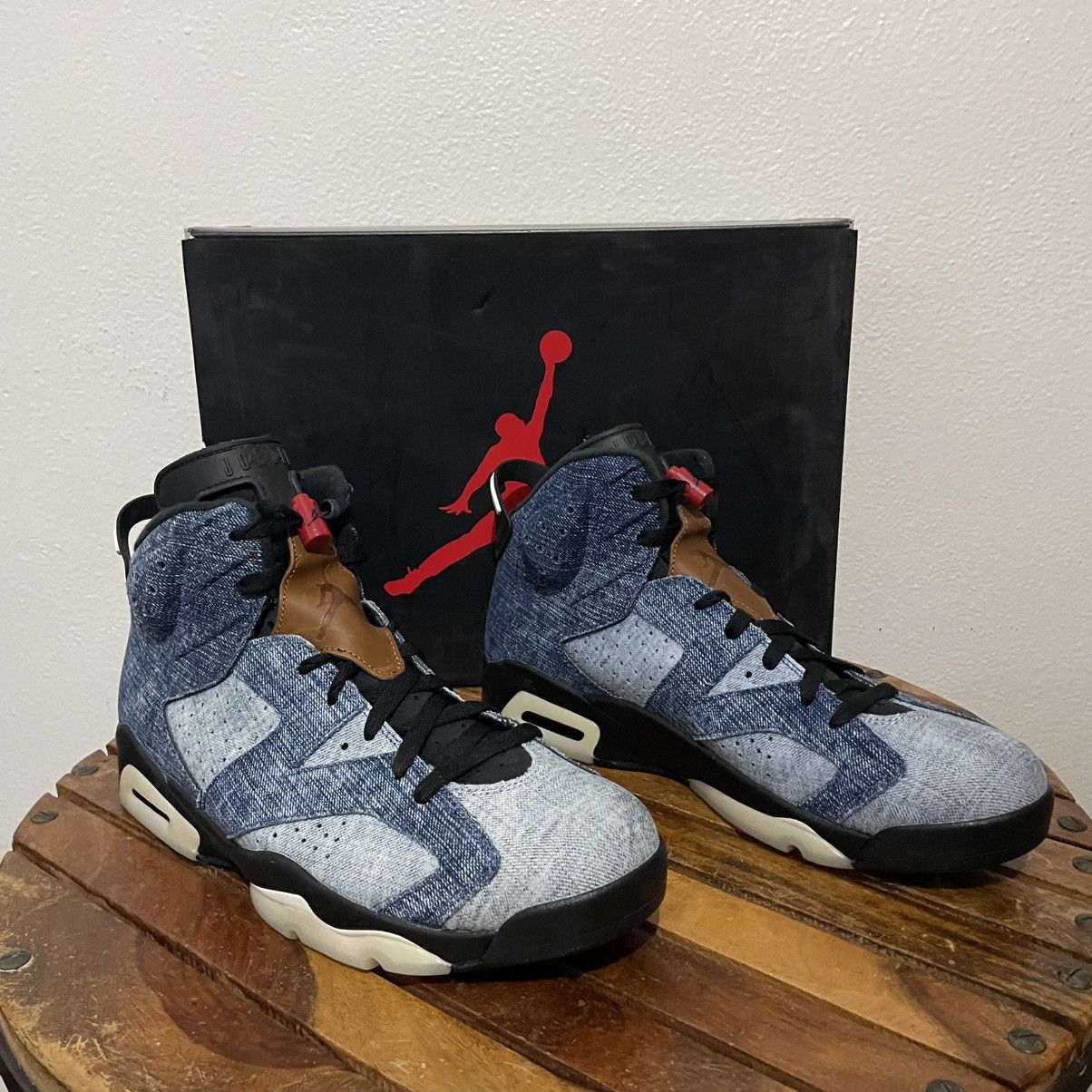Jordan Brand × Nike Nike Air Jordan 6 Retro Washed Denim Mens US Size 11.5 Size US 11.5 / EU 44-45 - 4 Thumbnail