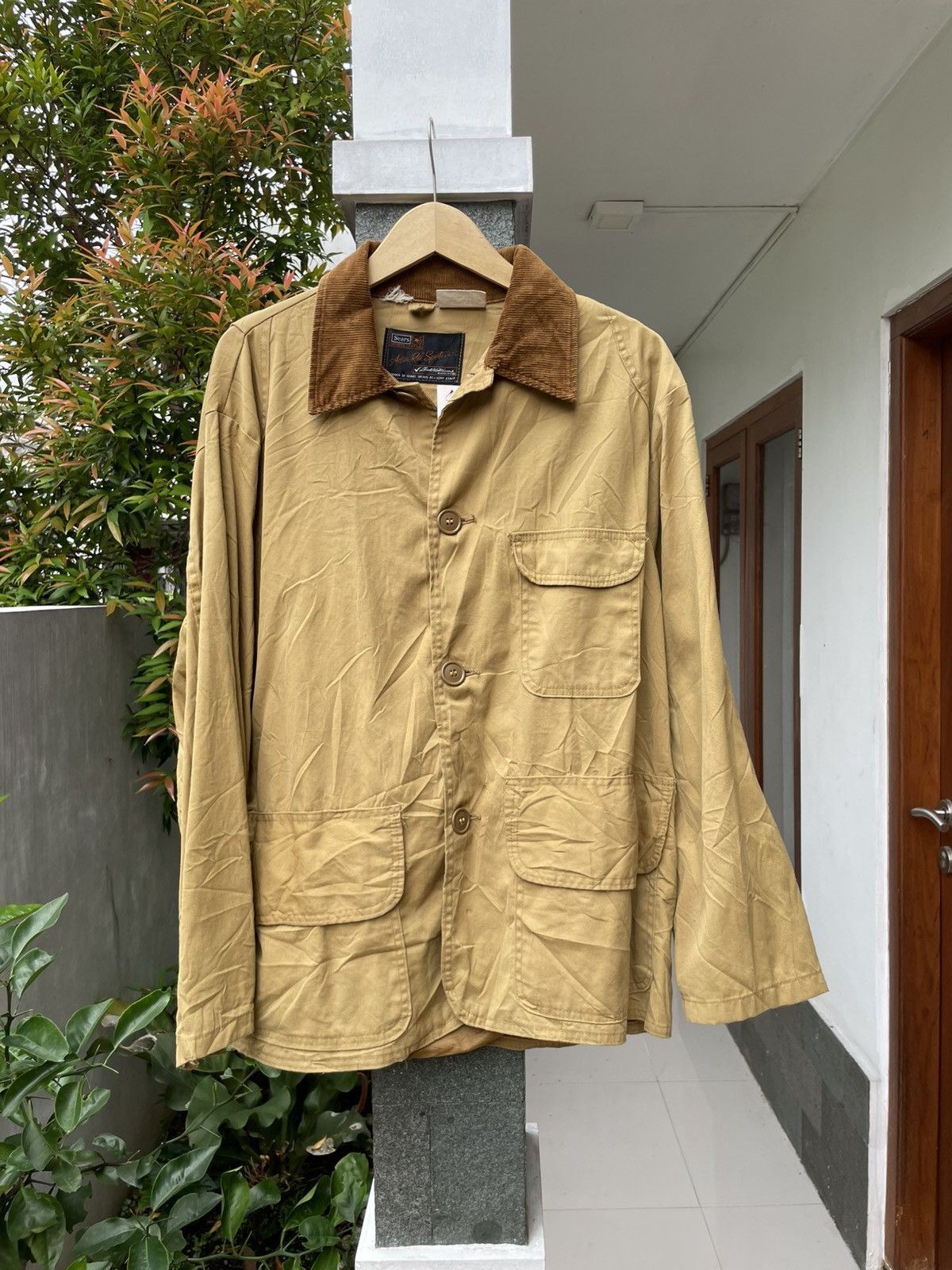 Vintage Vintage Sears Roebucks Canvas Hunting Jacket Large Size US L / EU 52-54 / 3 - 1 Thumbnail
