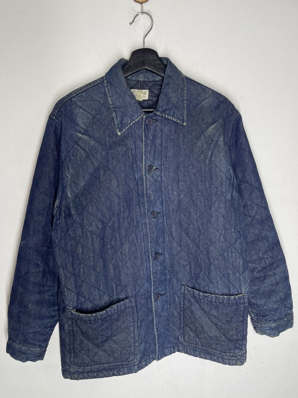 Japanese Brand Vintage Blue Dyed Workwear Quilted Jacket Real Thing Size US S / EU 44-46 / 1 - 5 Thumbnail