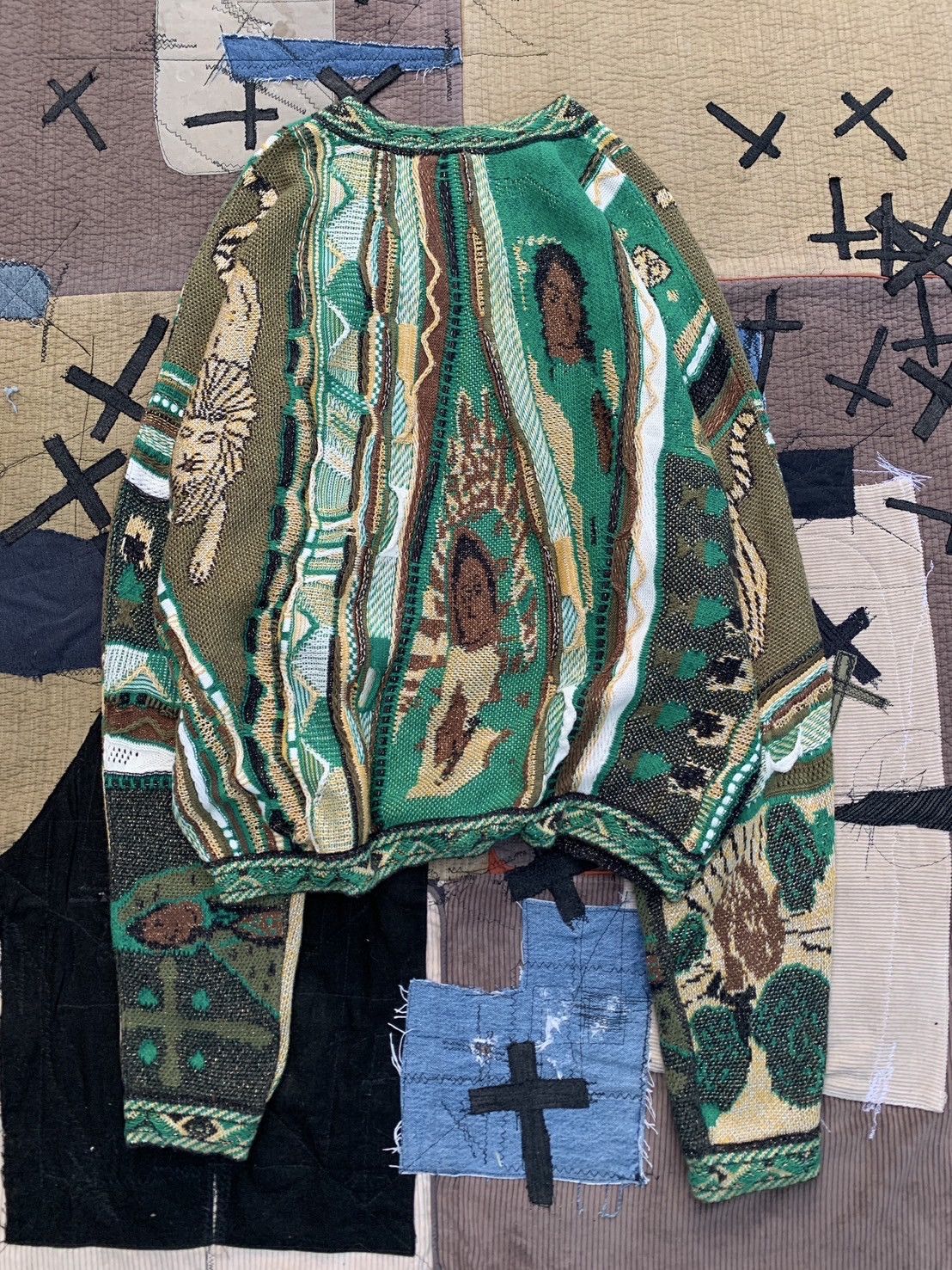 Kapital Kountry KAPITAL 7G VIRGIN MARY GAUDY KNIT SWEATER Size US L / EU 52-54 / 3 - 11 Thumbnail
