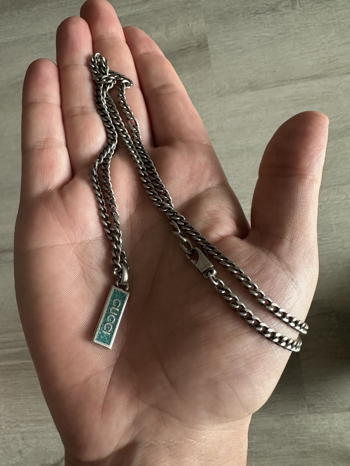 Gucci Gucci Silver Tag Necklace 21.5 in Size ONE SIZE - 3 Thumbnail