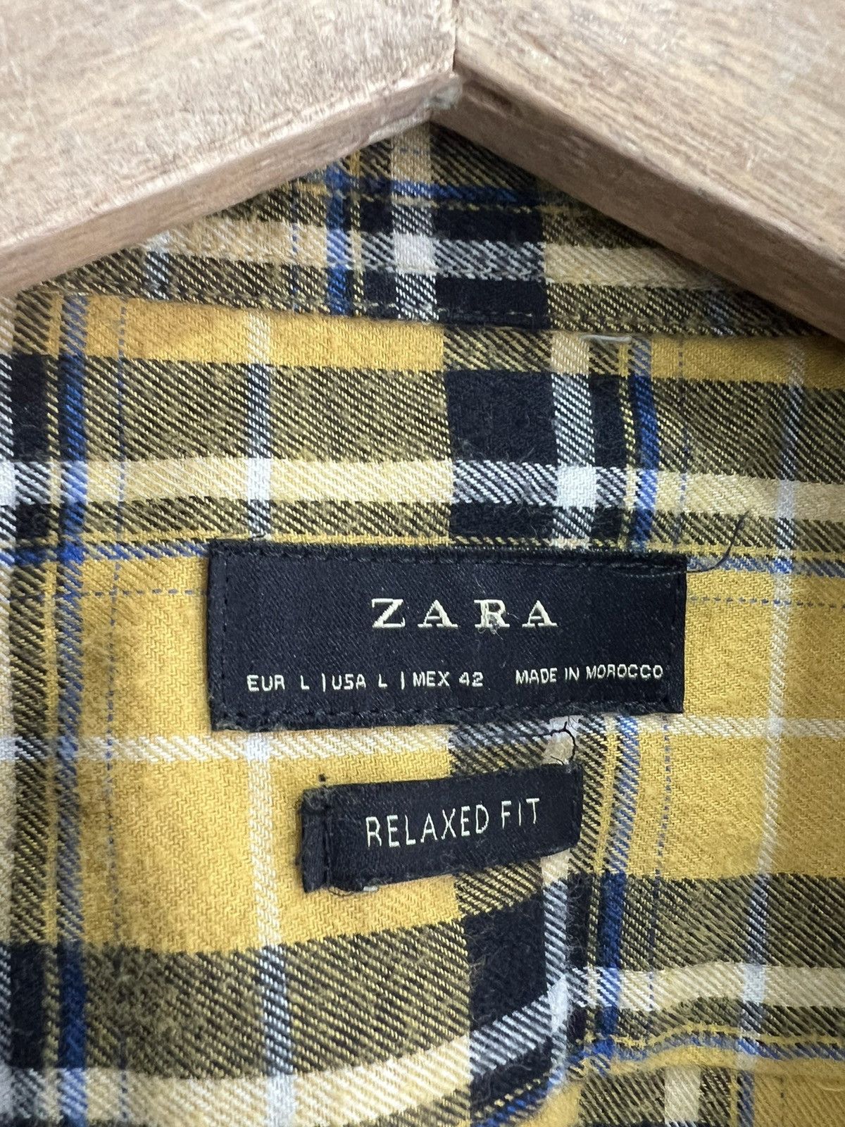 Zara Mens Zara Plaid Yellow Flannel Button Up Shirt L Size US L / EU 52-54 / 3 - 4 Thumbnail
