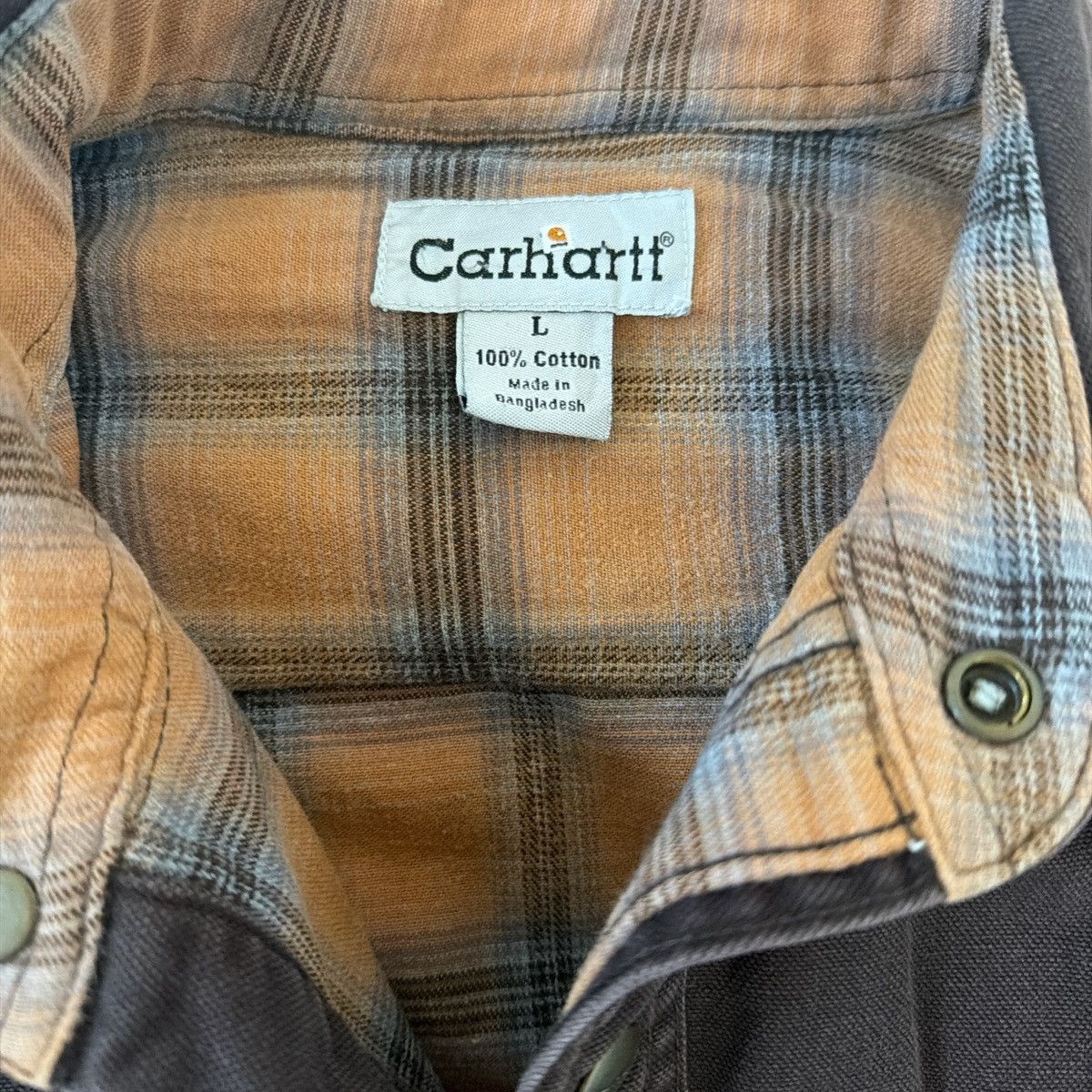 Carhartt Lightweight Carhartt workwear brown jacket Size US L / EU 52-54 / 3 - 2 Thumbnail
