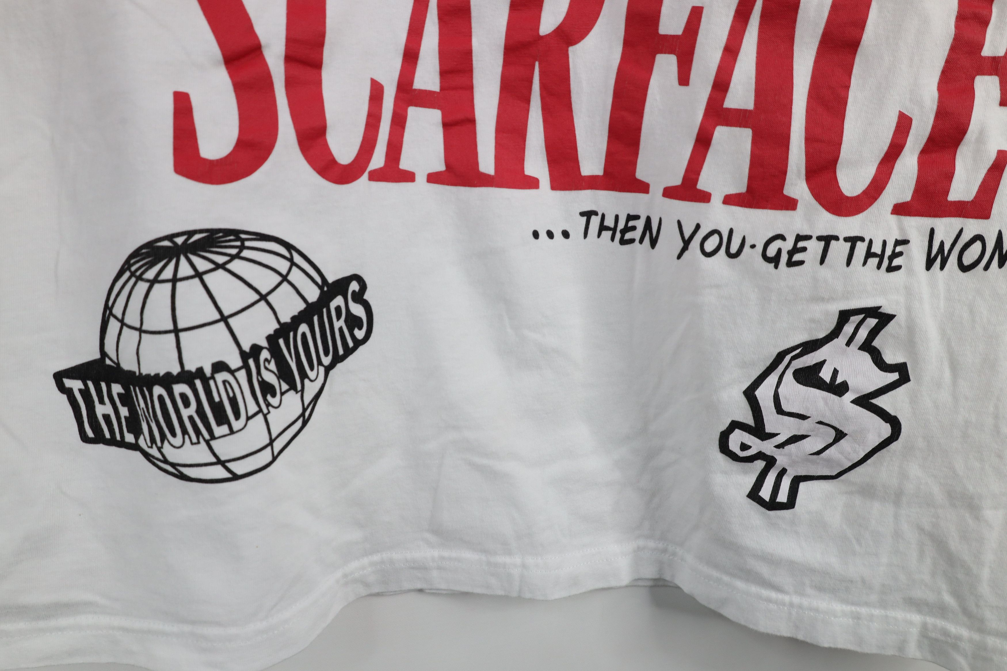 Vintage Vintage Y2K Scarface Tony Montana Power Money Girl T-Shirt Size L / US 10 / IT 46 - 5 Thumbnail