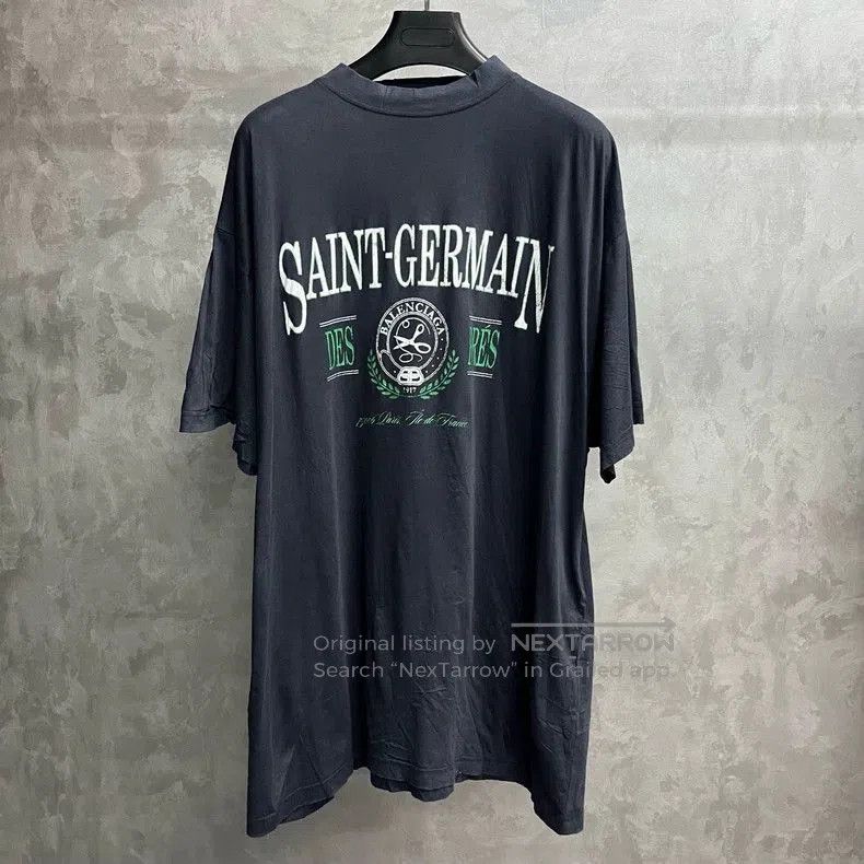 Balenciaga Balenciaga 2024 Blue Logo Print Short Sleeve T-shirt. Size US L / EU 52-54 / 3 - 1 Thumbnail