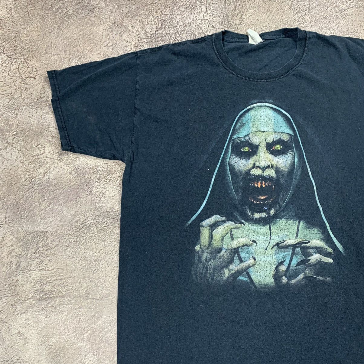 Vintage Vintage Y2K Horror Graphic Tee Sun Faded Grunge Dark Baggy L Size US L / EU 52-54 / 3 - 4 Thumbnail